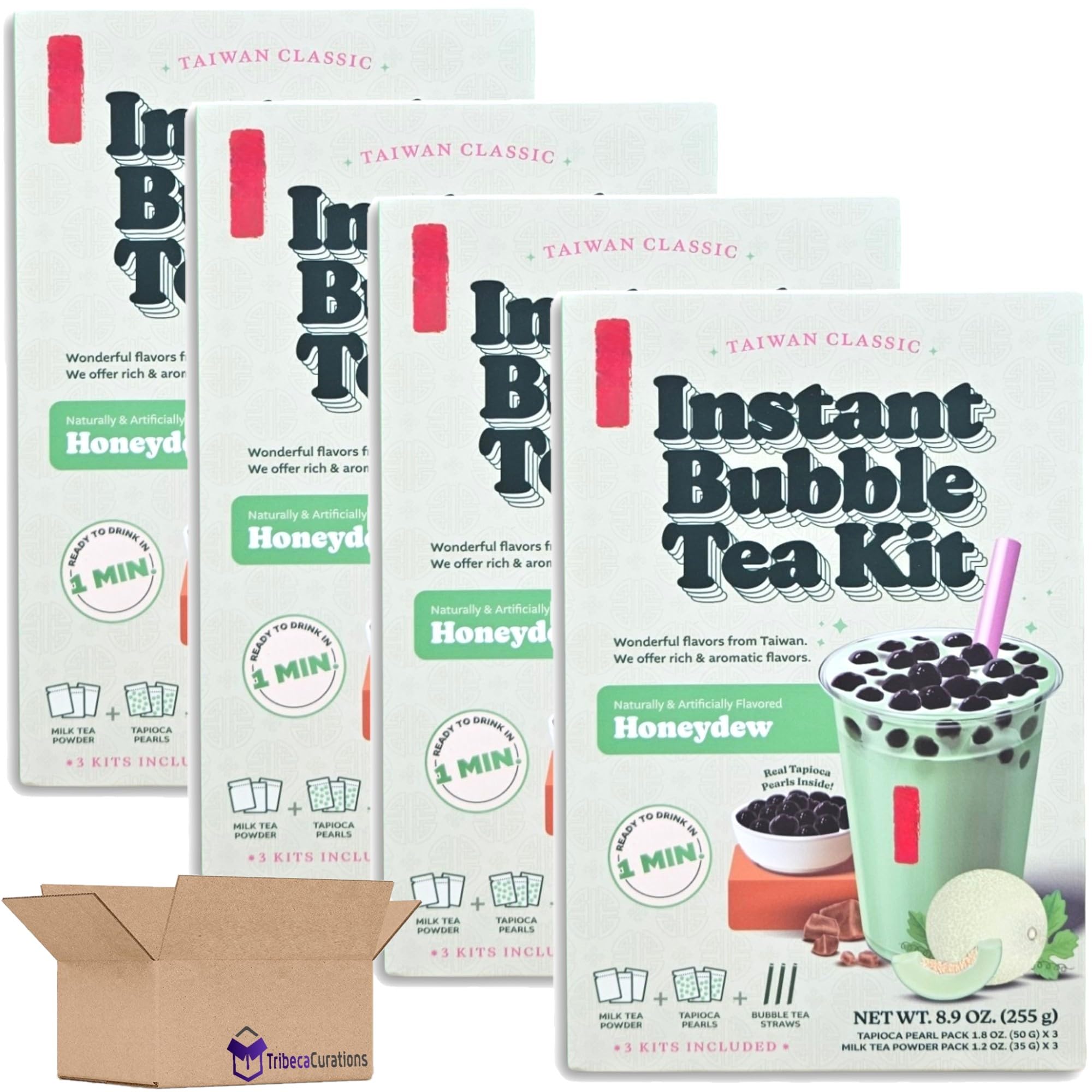 Instant Bubble Tea Kit Value Pack   Honeydew | Pack of 4 (12 Total Kits) 3