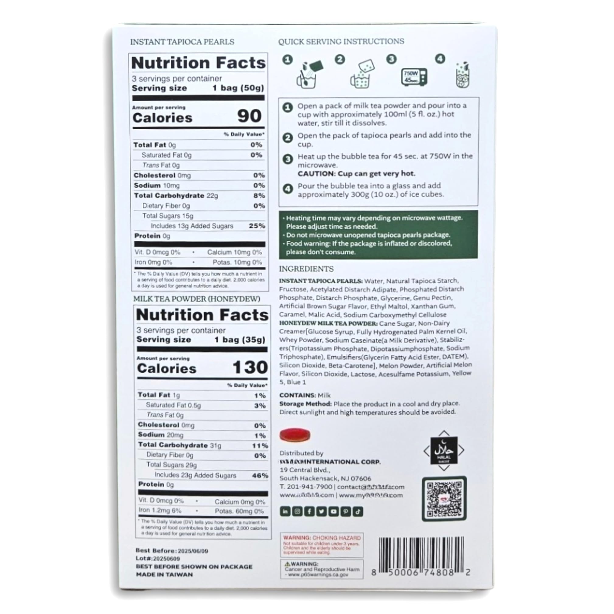 Instant Bubble Tea Kit Value Pack   Honeydew | Pack of 4 (12 Total Kits) 4