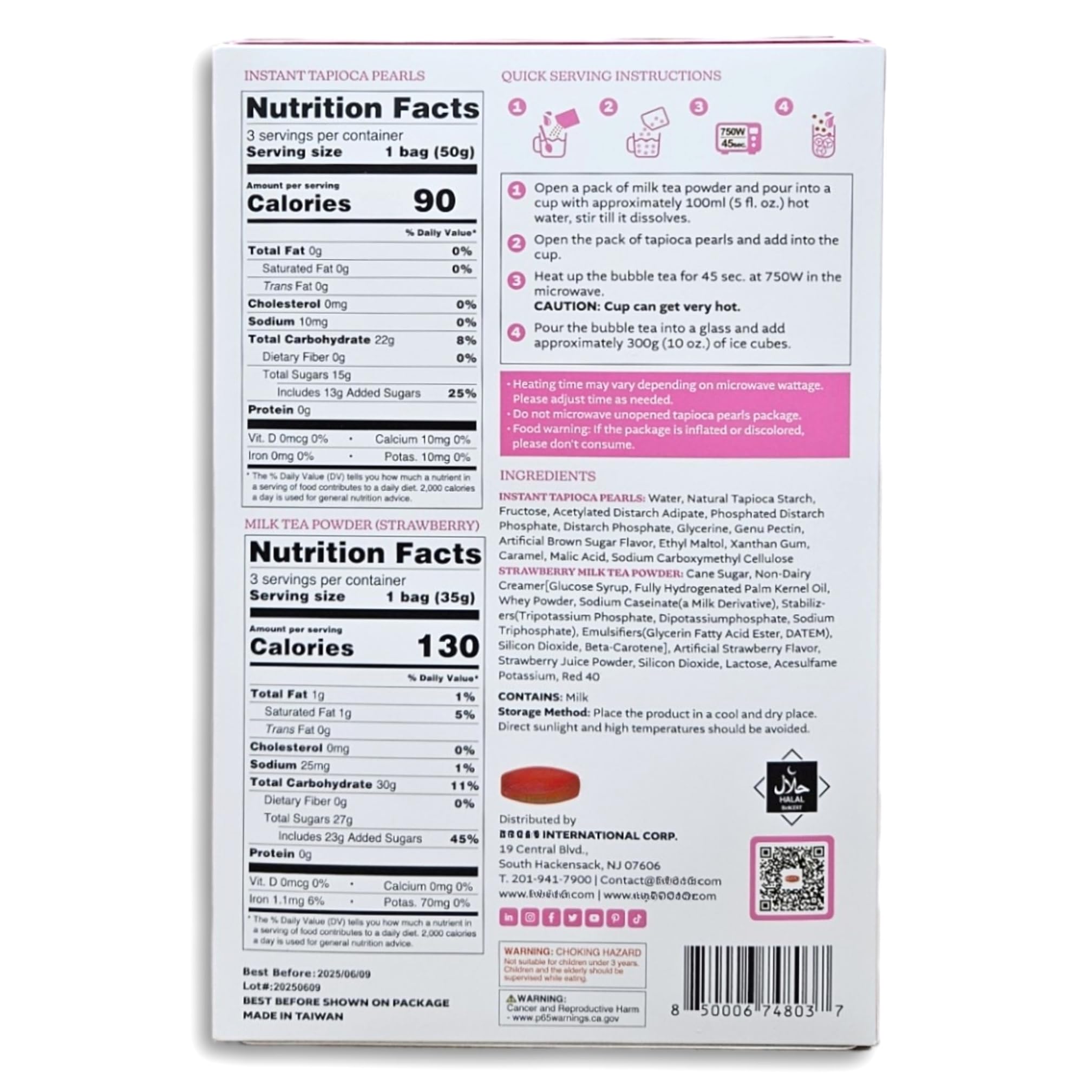 Instant Bubble Tea Kit Value Pack   Strawberry | Pack of 4 (12 Total Kits) 4