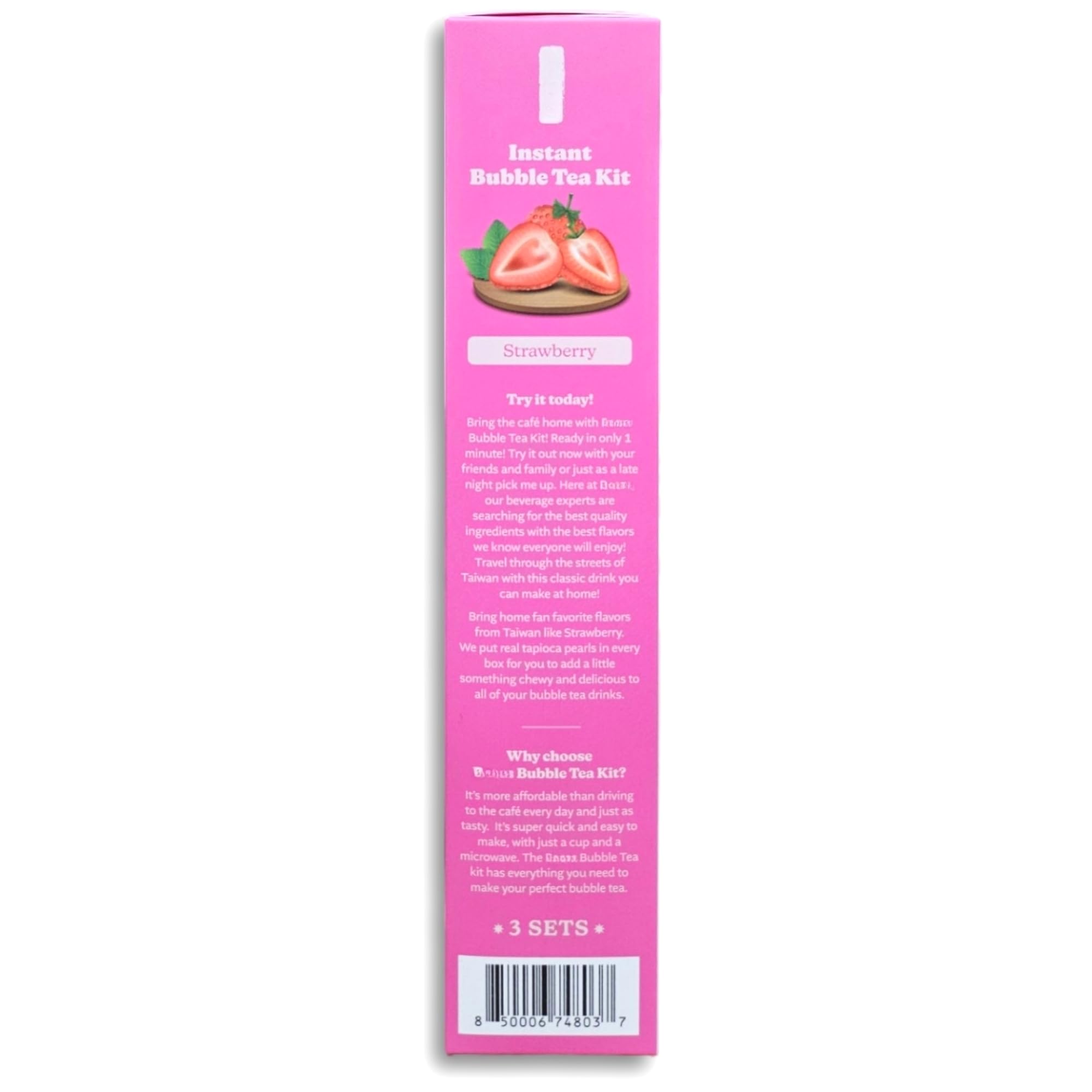 Instant Bubble Tea Kit Value Pack   Strawberry | Pack of 4 (12 Total Kits) 5