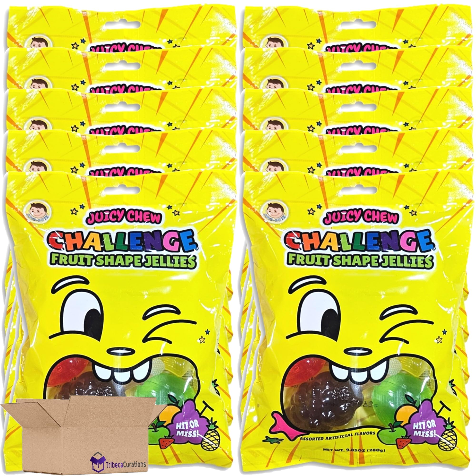 Juicy Chew Fruit Shape Jellies for TikTok Challenge Value Pack   9.85 Oz Bag | Pack of 10 (70 Total Jellies) 3