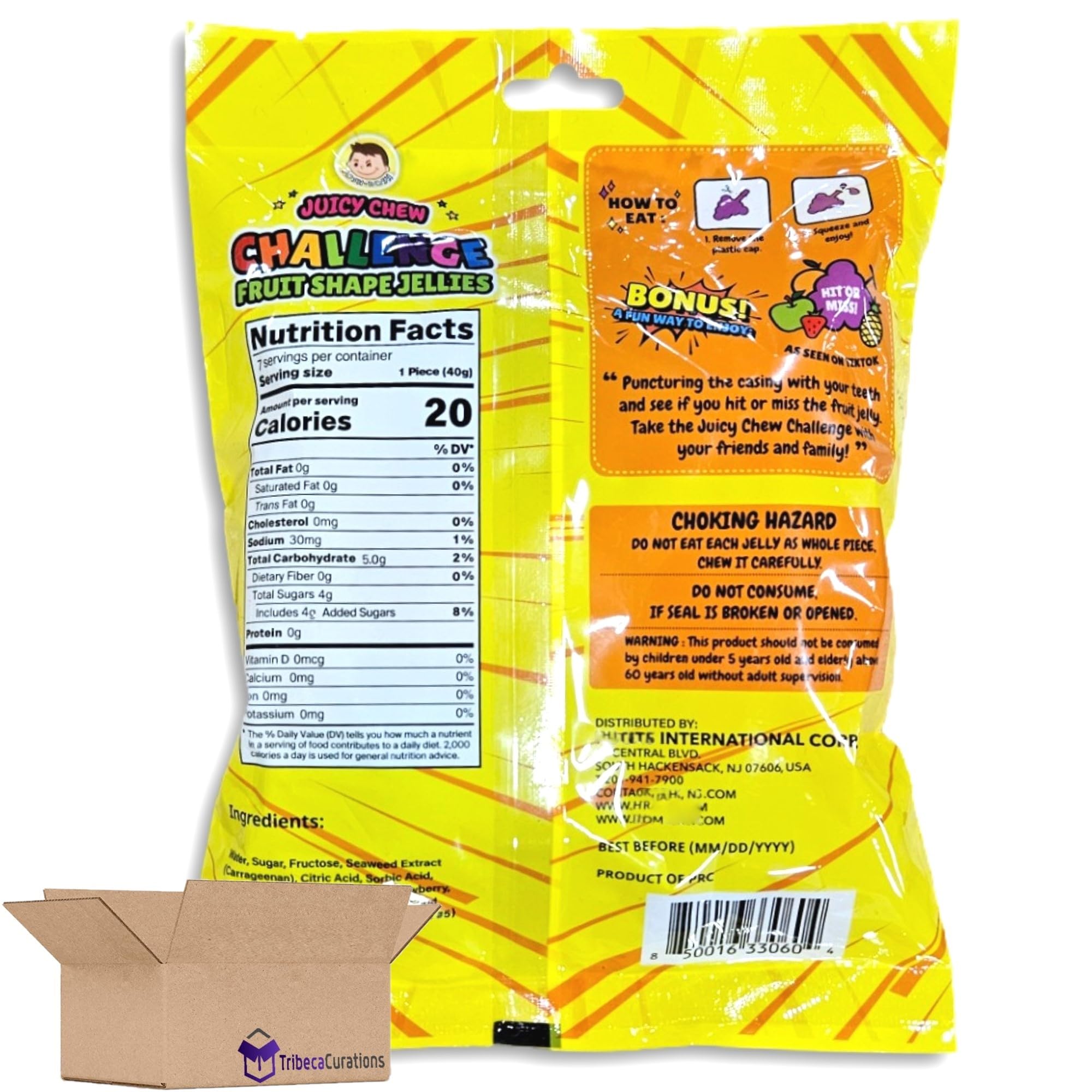 Juicy Chew Fruit Shape Jellies for TikTok Challenge Value Pack   9.85 Oz Bag | Pack of 10 (70 Total Jellies) 4