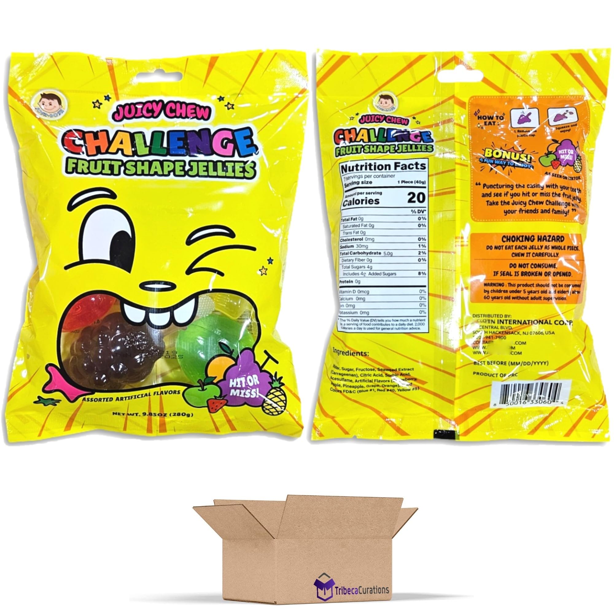 Juicy Chew Fruit Shape Jellies for TikTok Challenge Value Pack   9.85 Oz Bag | Pack of 10 (70 Total Jellies) 5