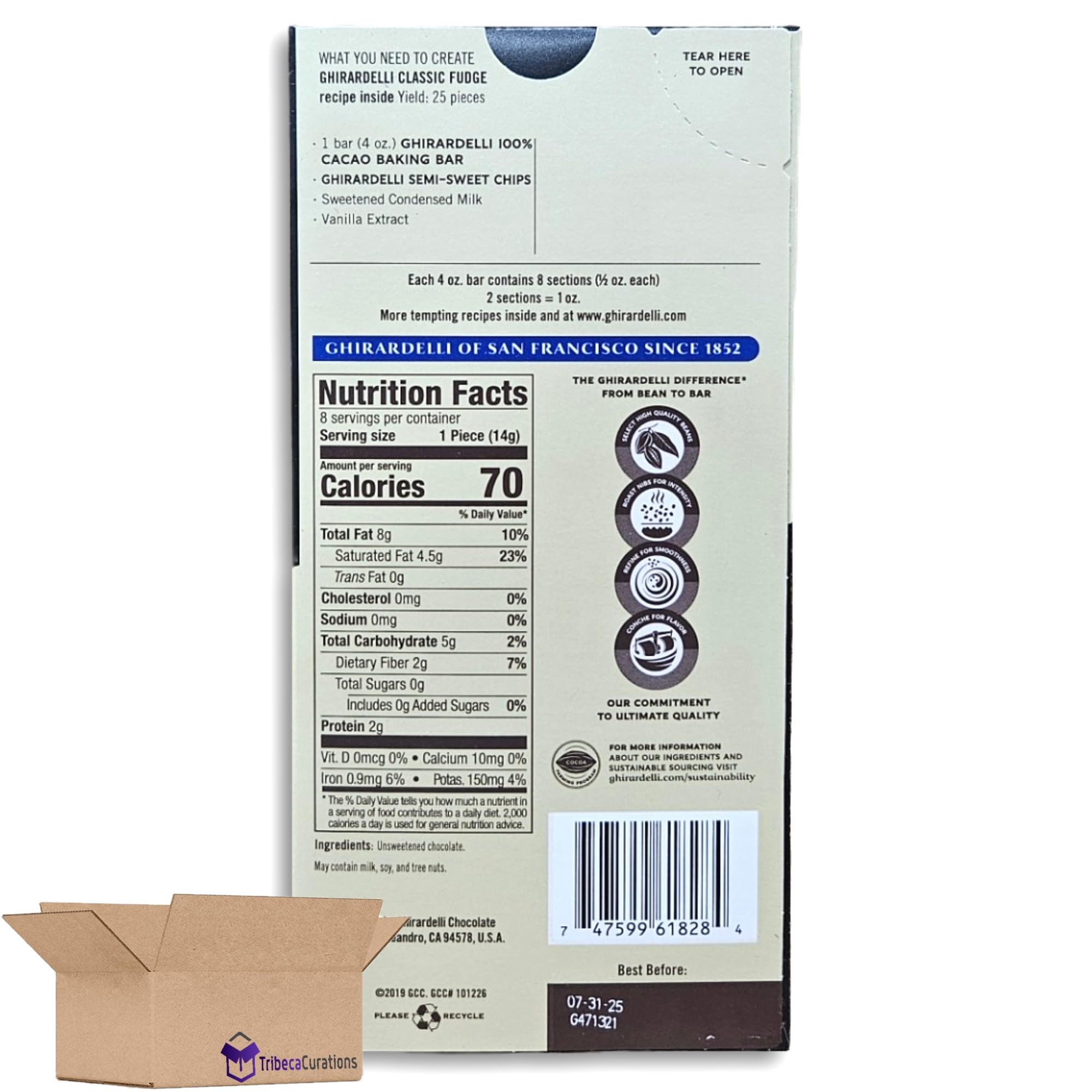 Premium Baking 100% Cacao Unsweetened Chocolate Bar Value Pack, 4 Oz | 12 Bars 4