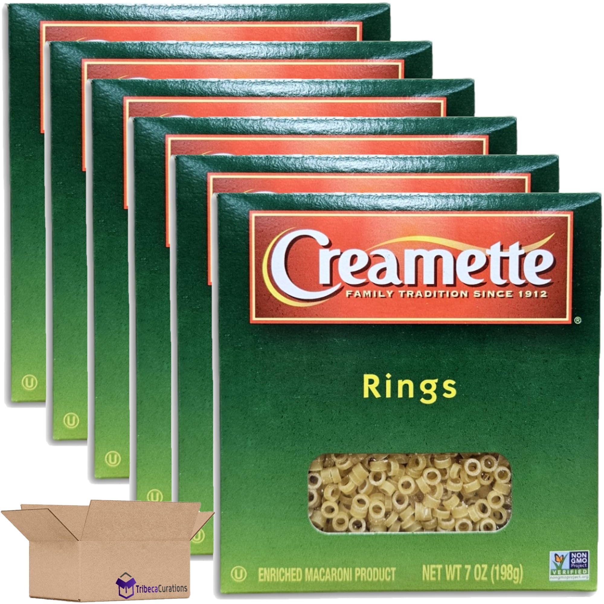 Creamette Small Rings Pasta Value Pack   7 Ounce | Pack of 6