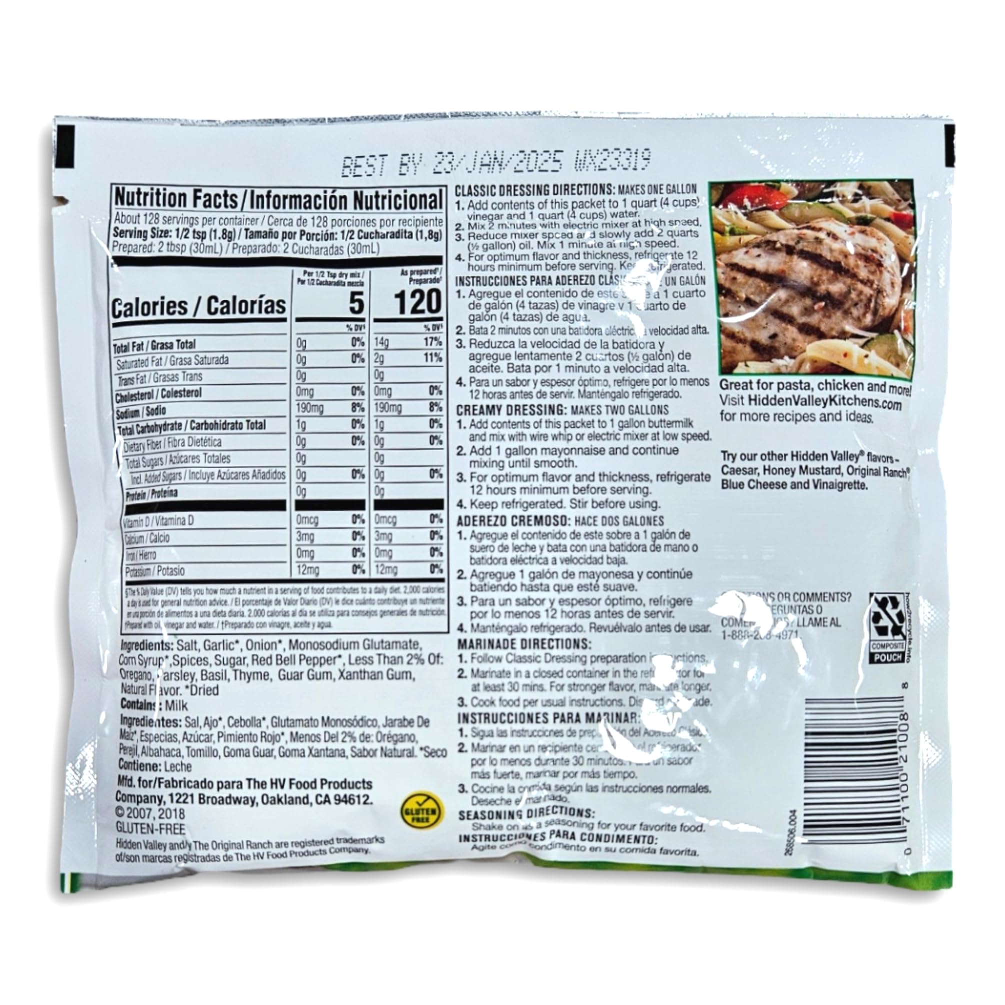 Hidden Valley Garden Italian Dressing, Marinade & Seasoning Mix, 6 Pack 4