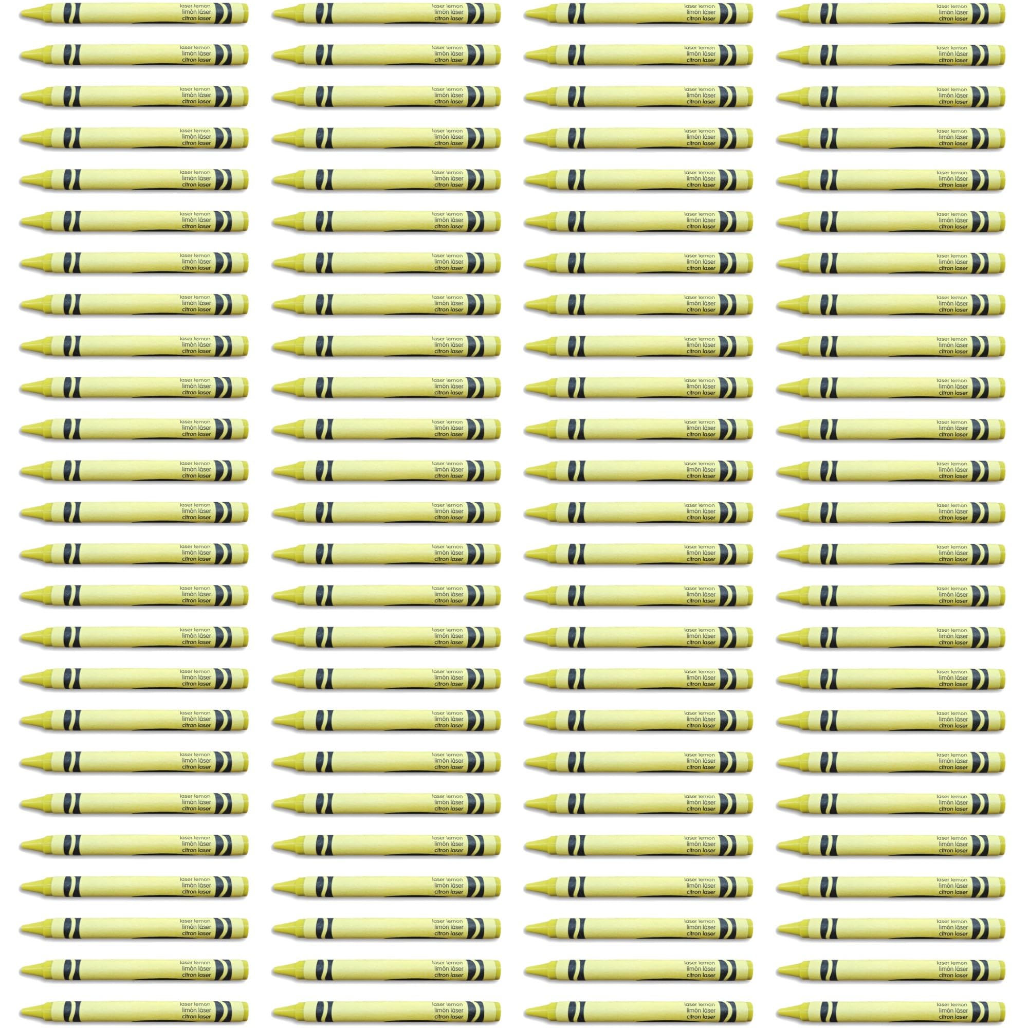 Laser Lemon (Highlighter Yellow) Crayon Bulk Value Pack 100 Count 5