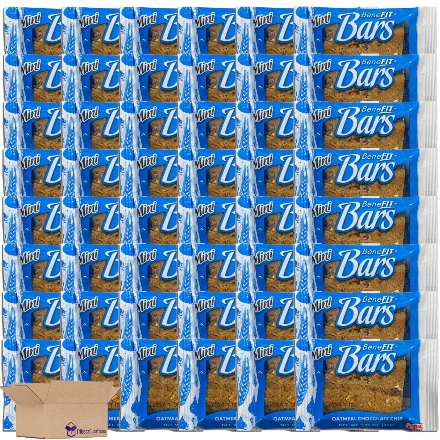 Readi-Bake Mini Benefit Bars Value Pack   1.25 Ounce | Oatmeal Chocolate Chip | Pack of 48