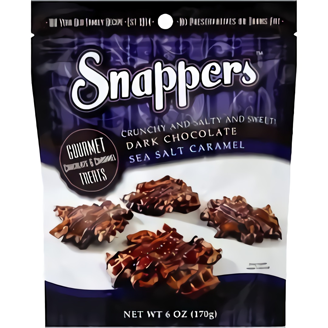 Snappers 6 oz Dark Sea Salt Chocolate Caramel - Pack of 6 2