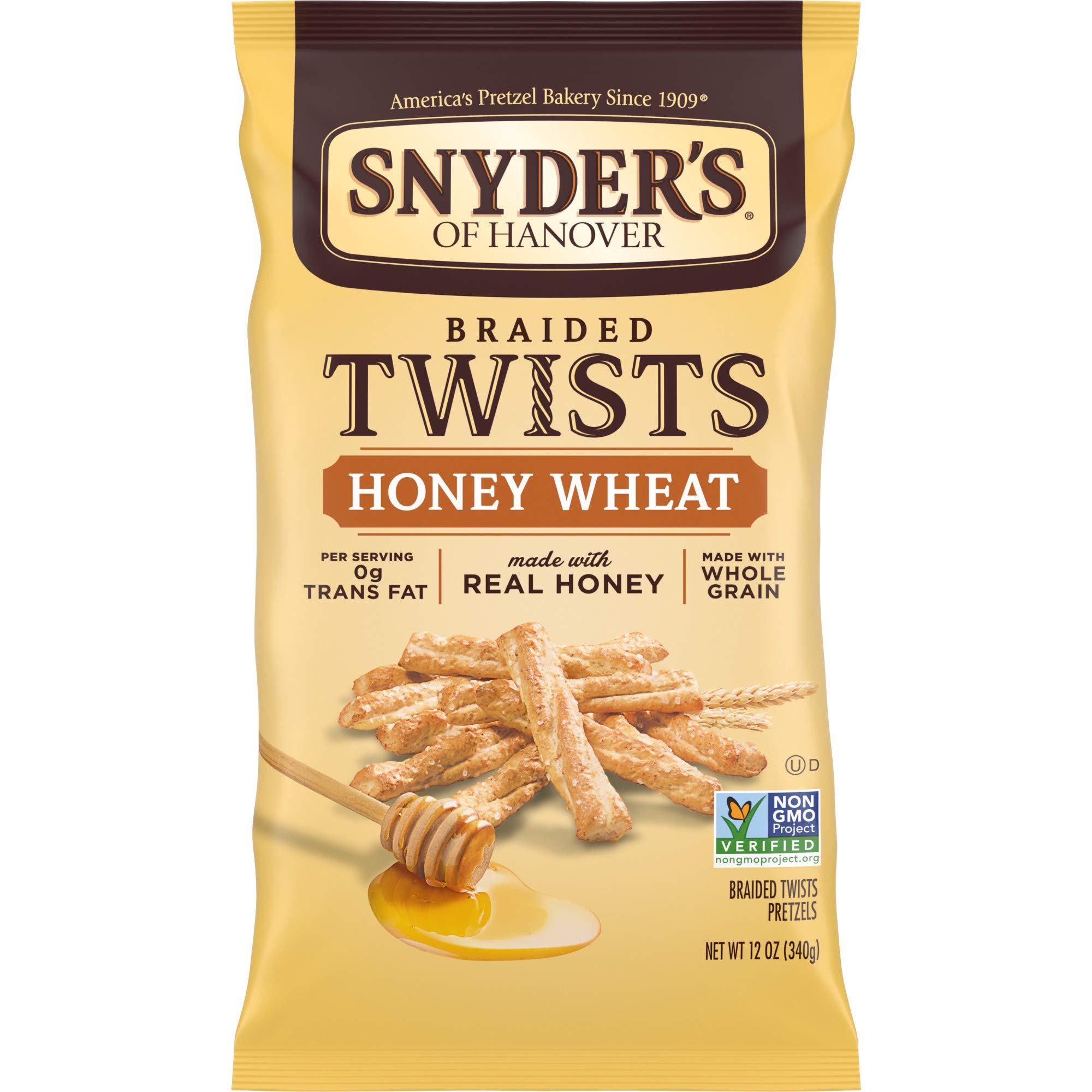 Snyder's BRAIDED TWISTS Honey Wheat 12oz. (Pack of 5) by Snyder's of Hanover 2