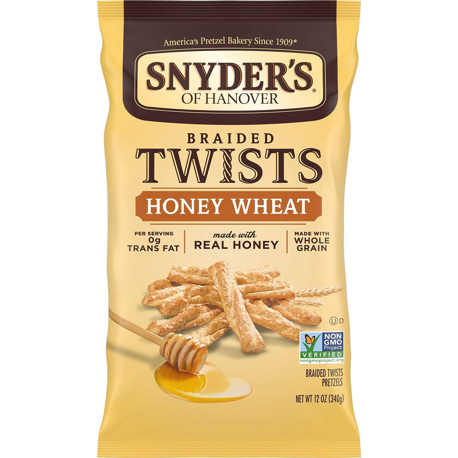 Snyder's Honey Wheat Braided Twists 12oz | 4 Bags 3