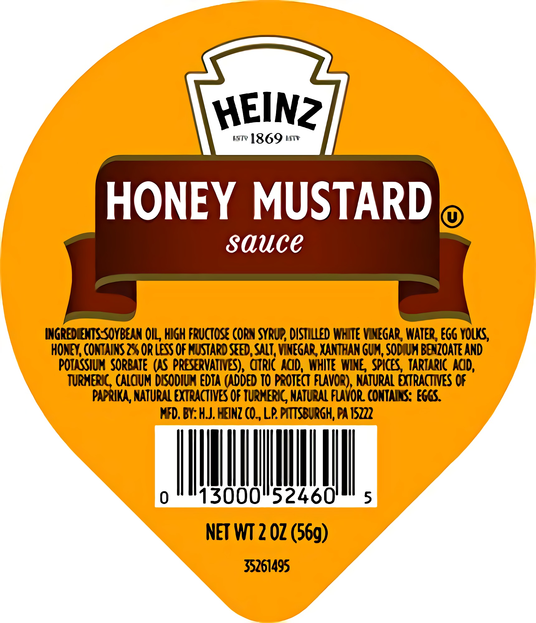 Heinz Honey Mustard Single Serve Dipping Sauce (60 ct Pack, 2 oz Dipping Cups)