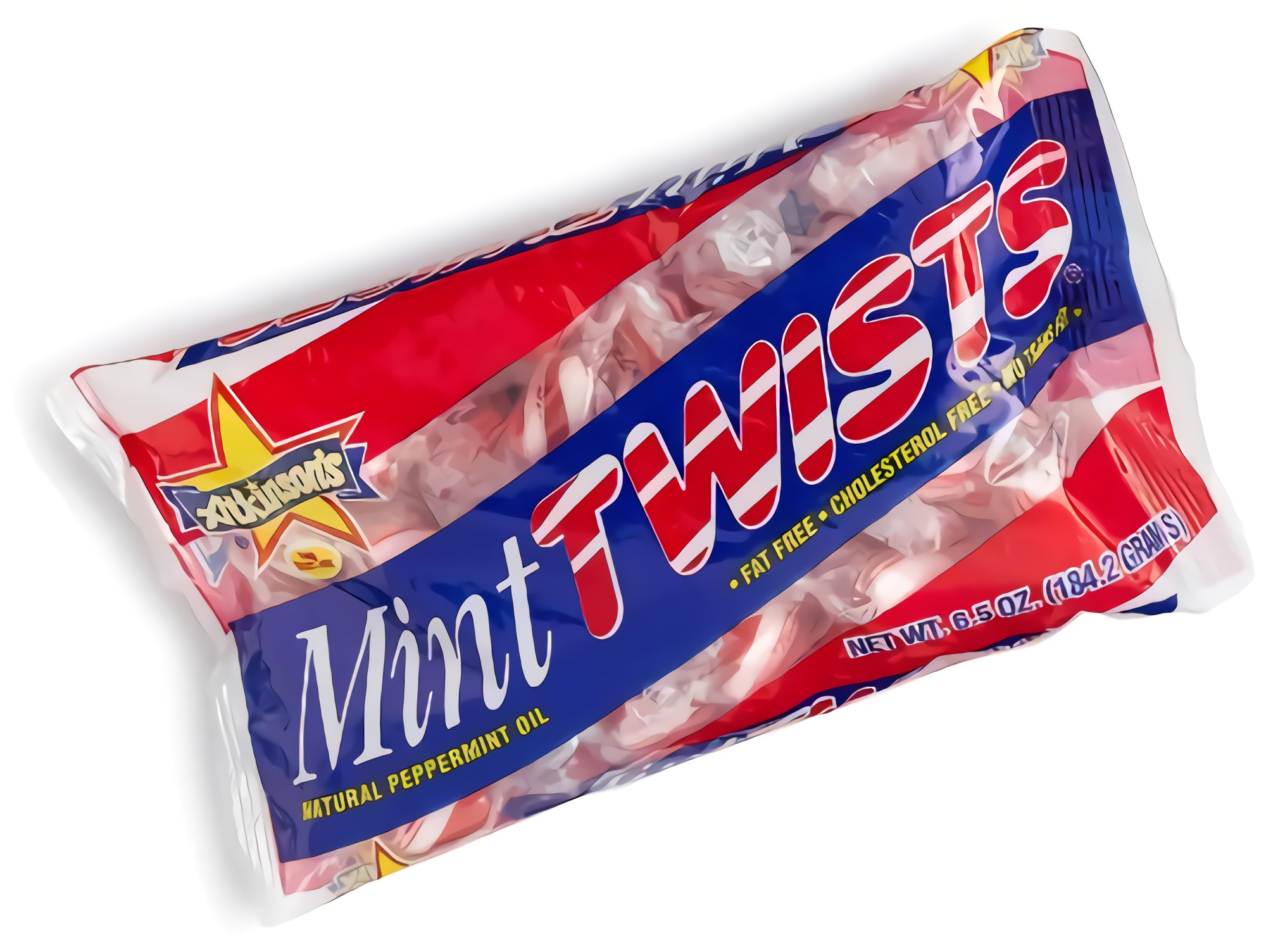 Atkinson Red & White Mint Twists 6.5oz Bag (Pack of 6)