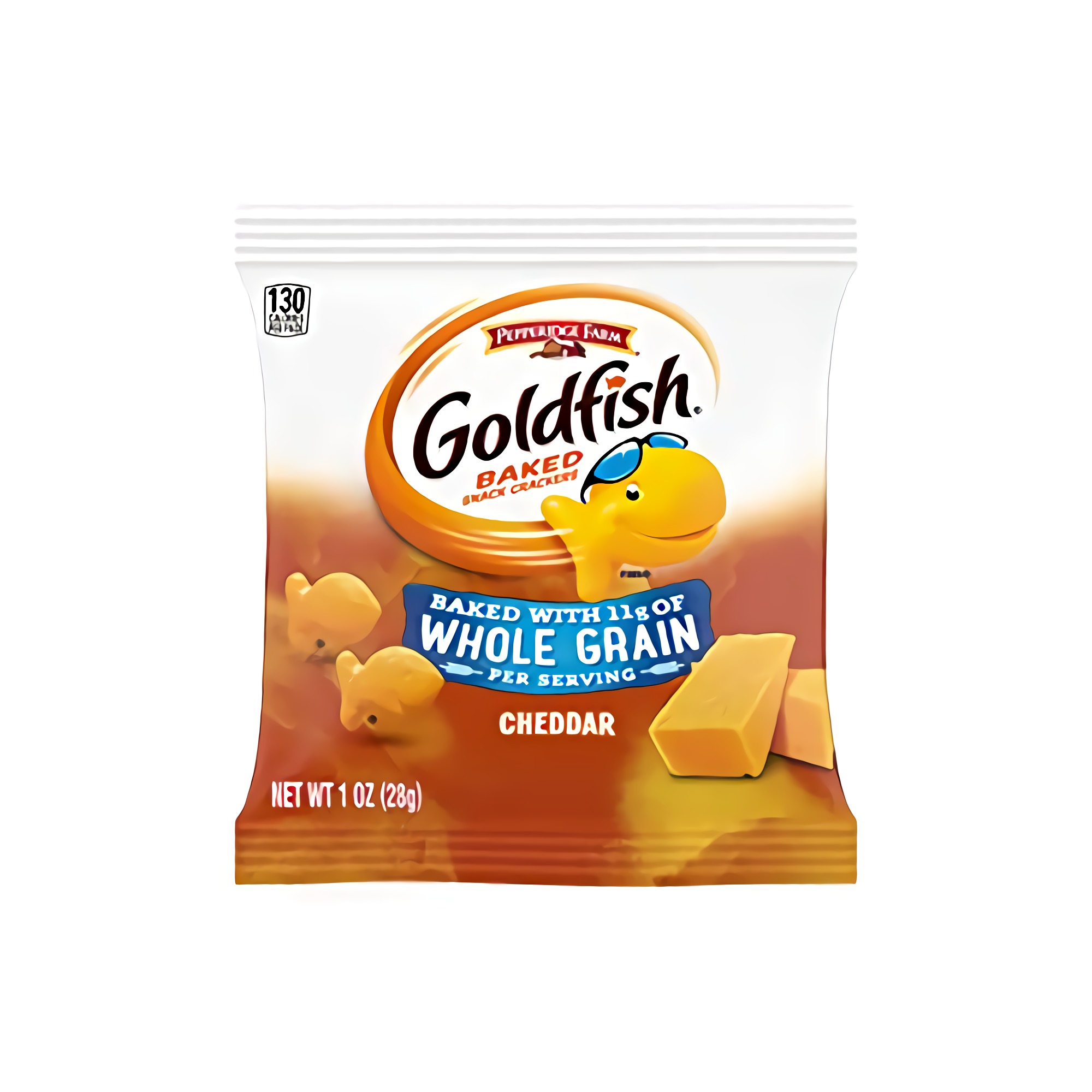 Pepperidge Farm Goldfish Baked with Whole Grain Crackers Cheddar, Pack of 60, 1 ounce 2
