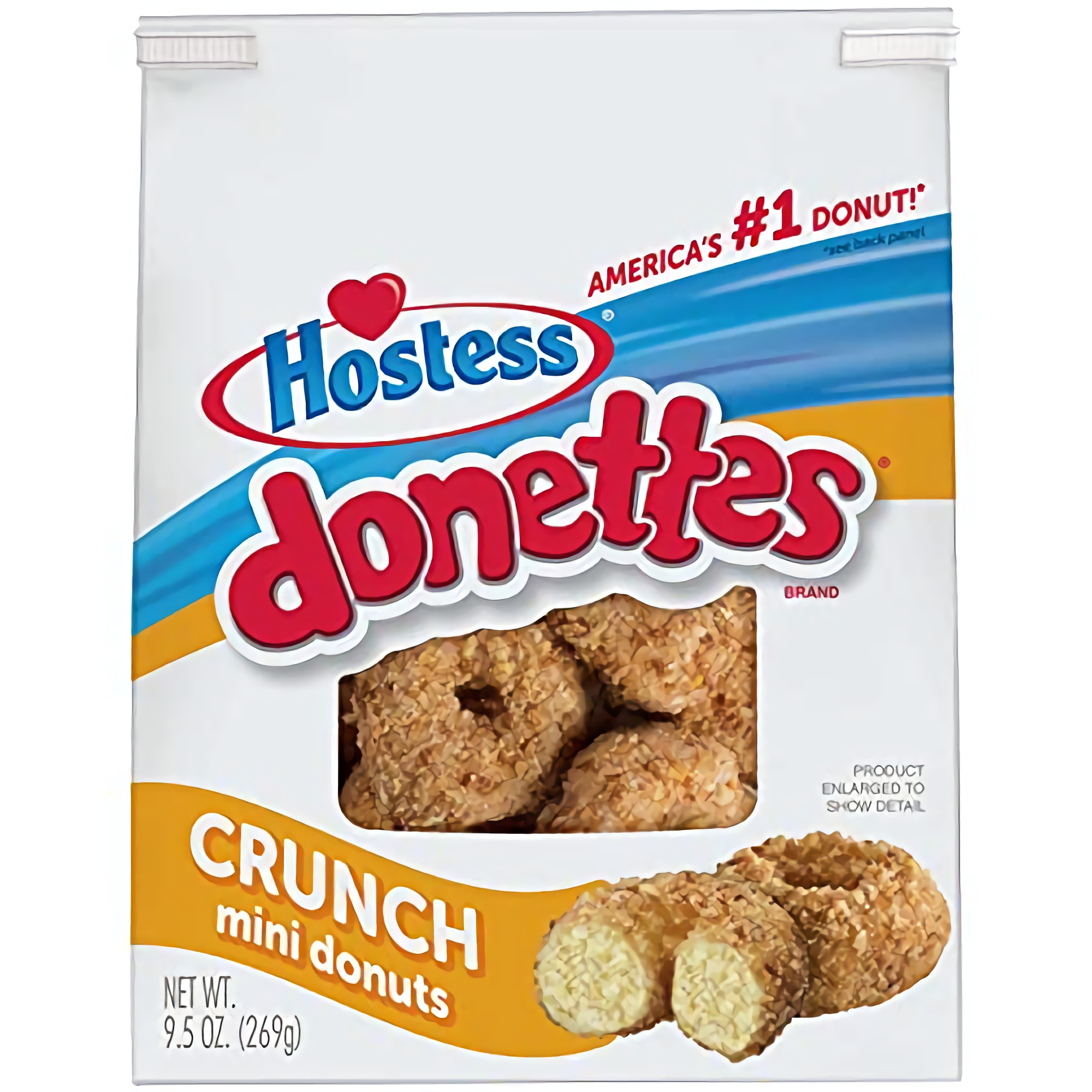 Hostess Donettes Mini Donuts, Crunch, 9.5 Ounce (Pack of 6) 2