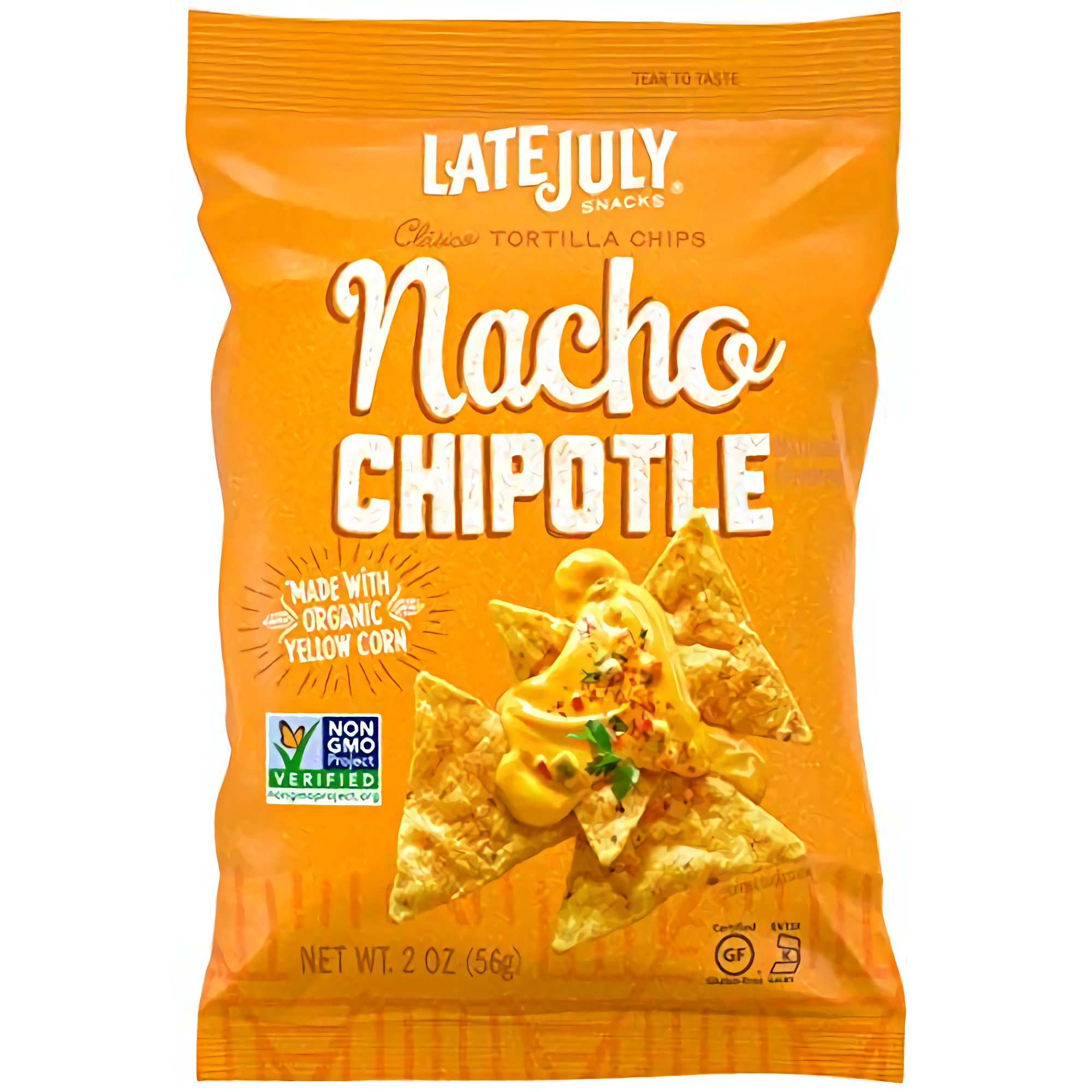 Late July Snacks Clasico Nacho Chipotle Tortilla Chips, 2 Ounce (Pack Of 6) 2