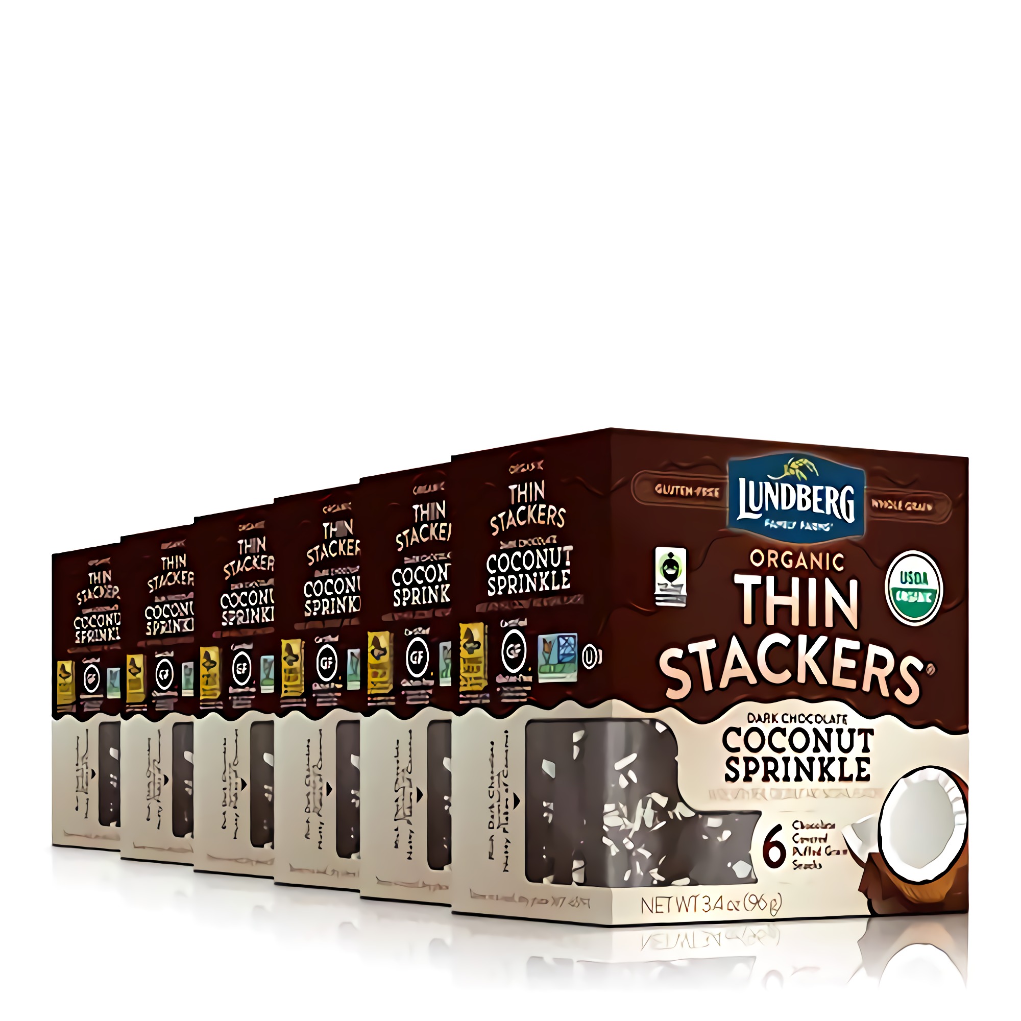 Lundberg, Organic Thin Stackers, 3.4 oz (GlutenFree, Whole Grain, Kosher Dairy, USDA Organic, NonGMO Project Verified, F