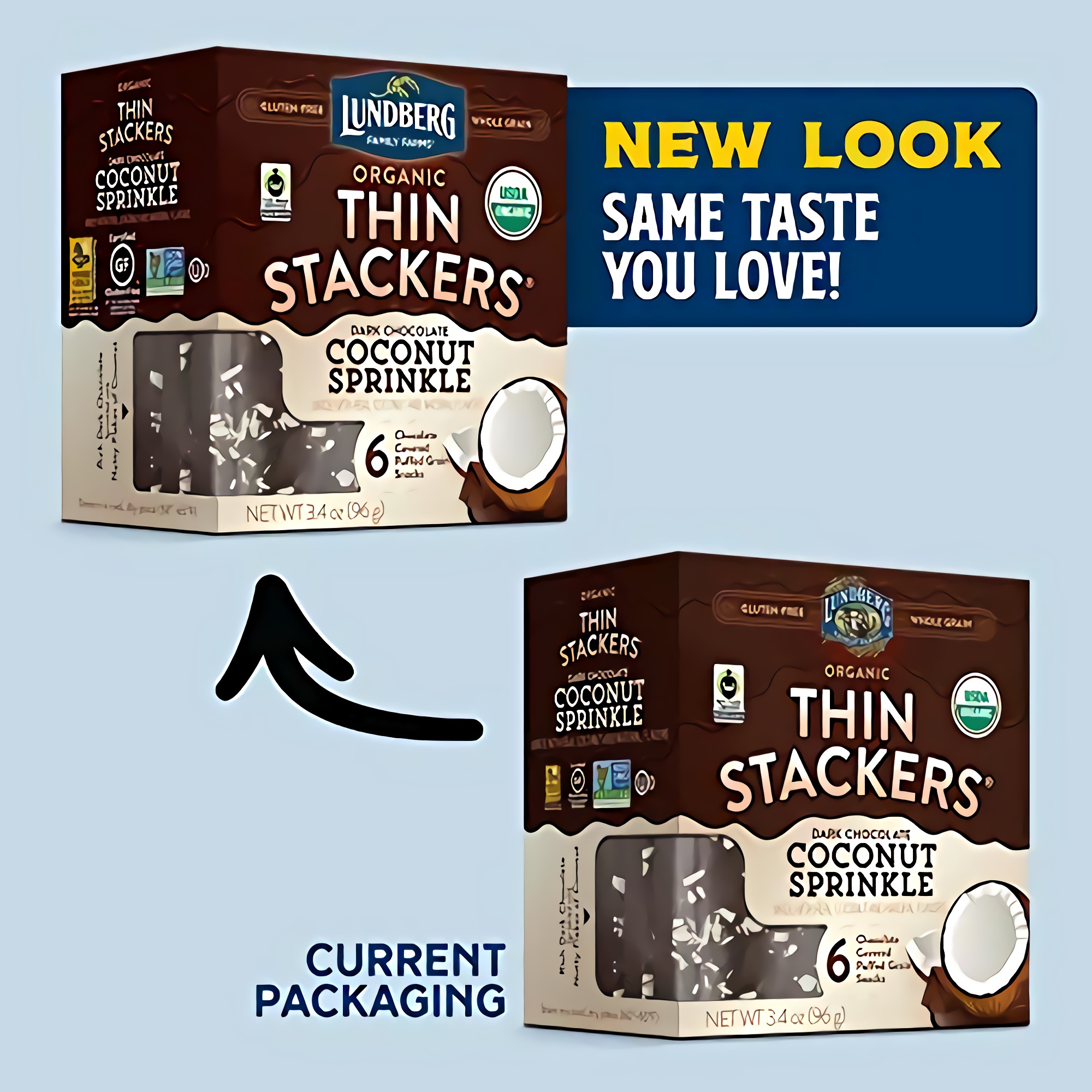 Lundberg, Organic Thin Stackers, 3.4 oz (GlutenFree, Whole Grain, Kosher Dairy, USDA Organic, NonGMO Project Verified, F 6