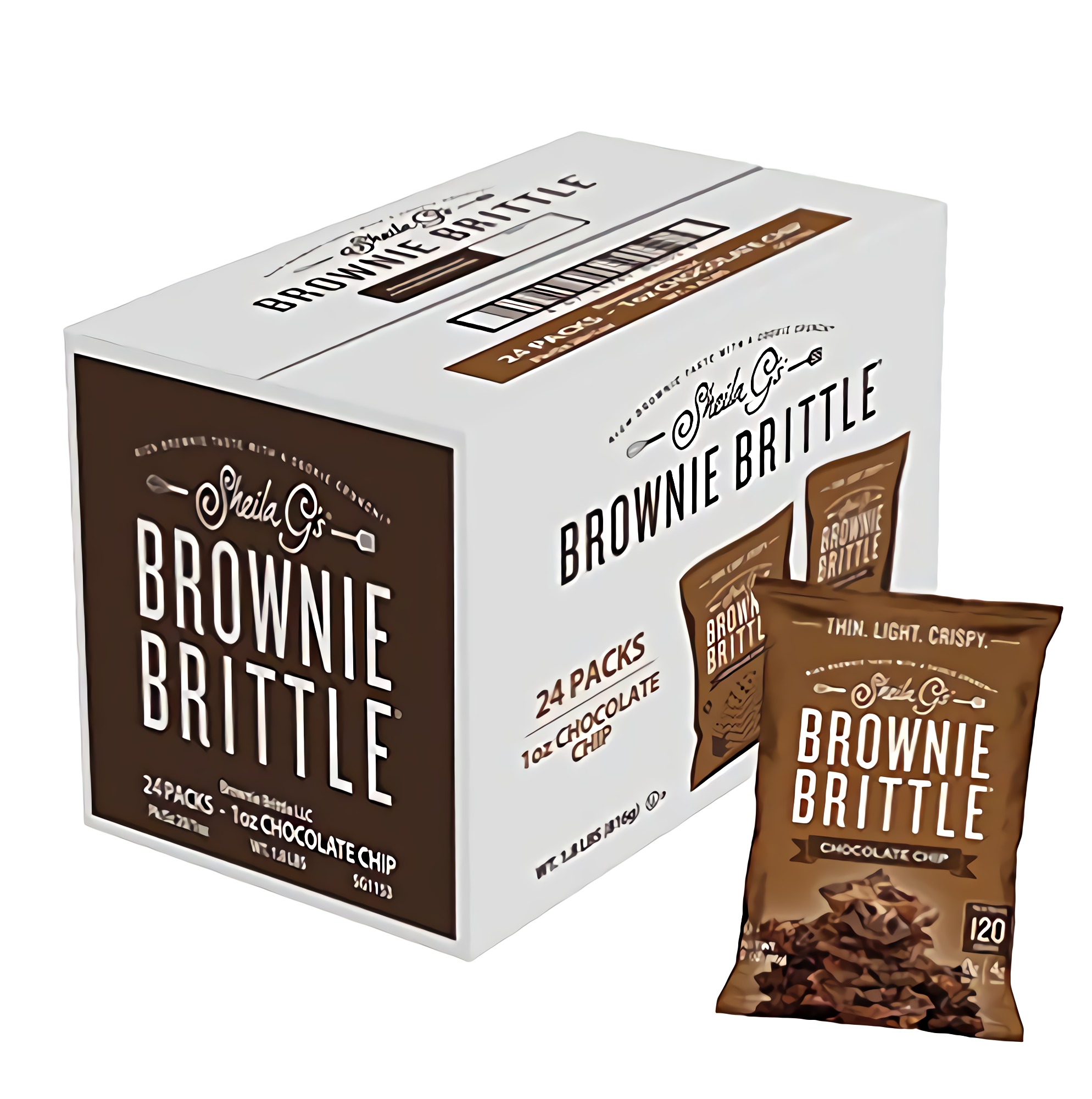 Brownie Brittle Chocolate Chip, Brown, 1 Oz, Pack of 24 2