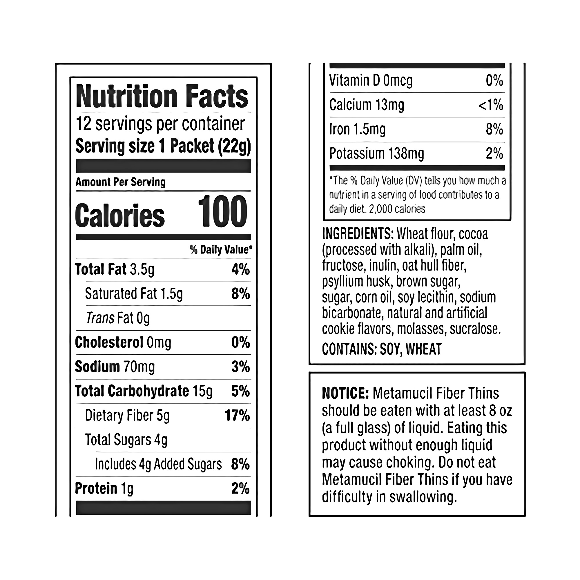 Metamucil Fiber Thins Wafers, Chocolate Flavored | 4 Boxes 2