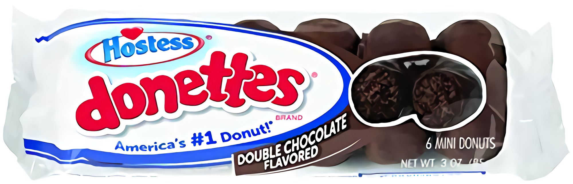 Hostess Donettes Mini Donuts, Double Chocolate, 3 Ounce, 10 Count 3