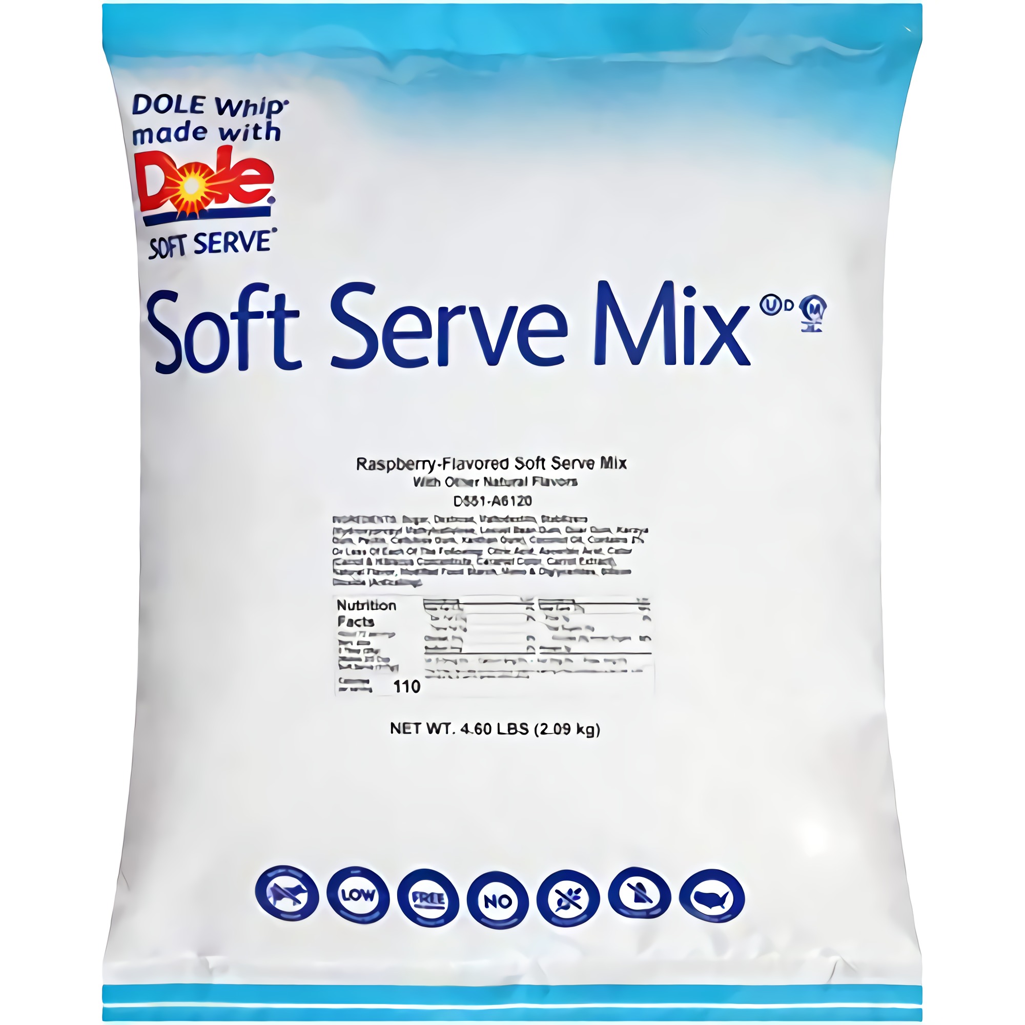 Dole Soft Serve Mix, Raspberry, 4.60 Pound