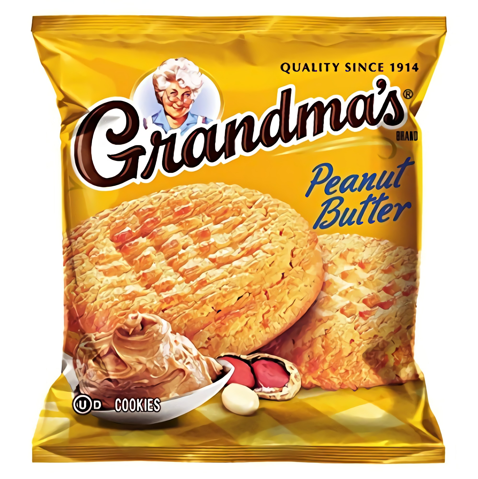 Grandmas Homestyle Peanut Butter Big Cookies 82.5oz - 33 Pks - Total 66 Cookies by Grandma's