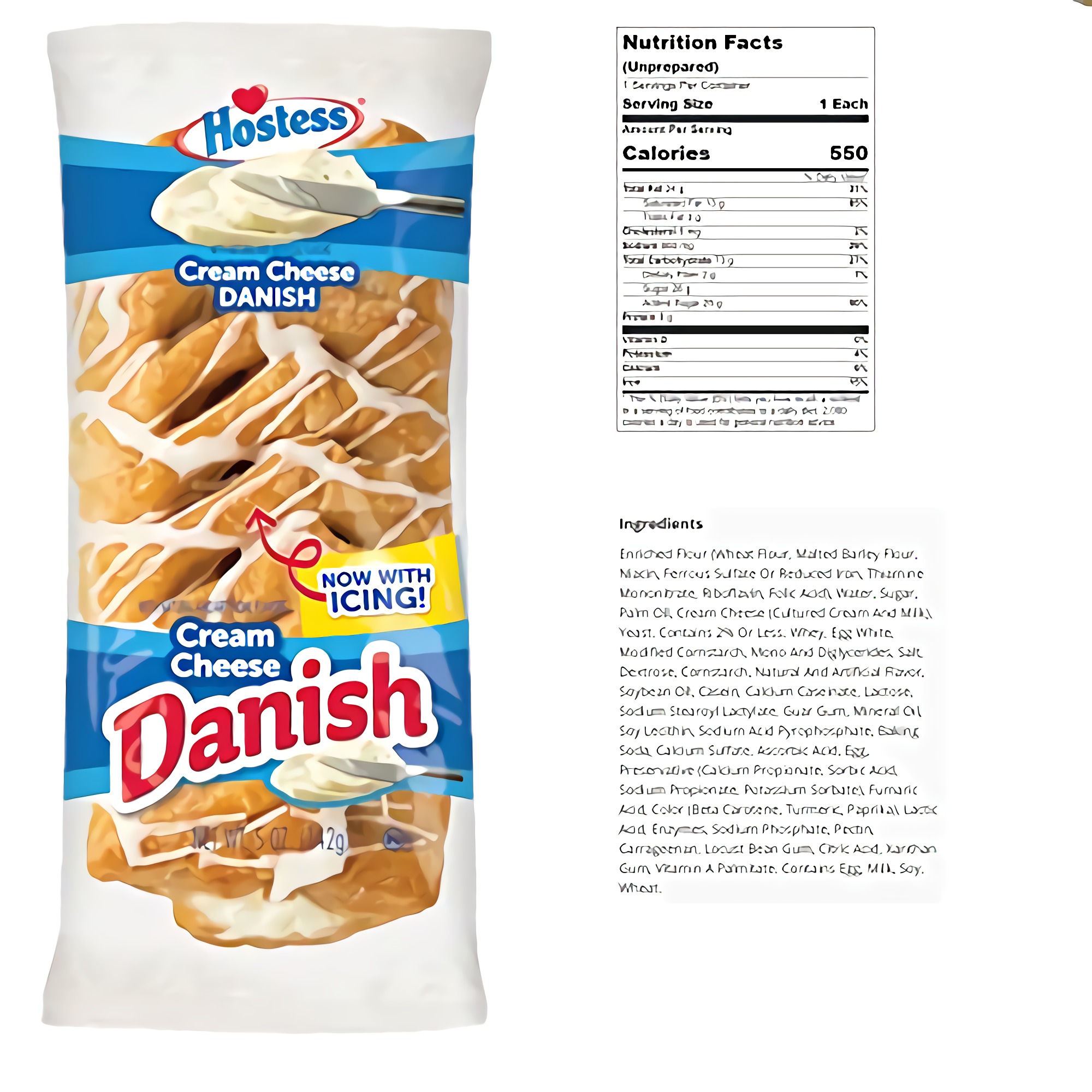Hostess Cream Cheese Danish Pastries | Value 12 Pack 4