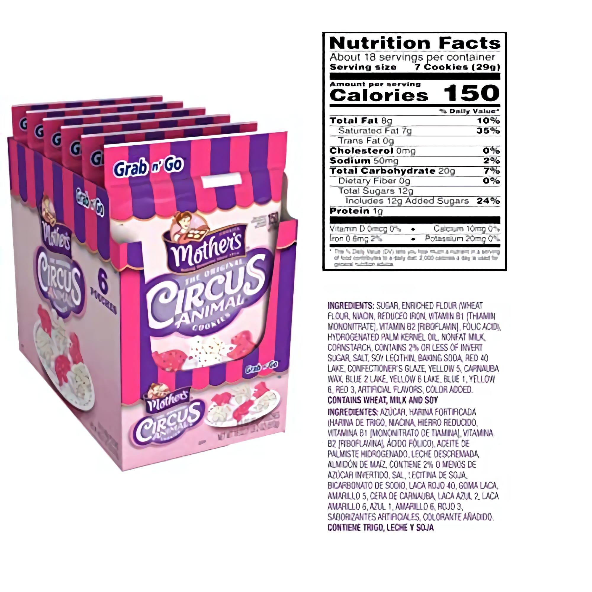 Mother's Iced Animal Crackers Cookies Circus Animals | 3 Oz (6 Pack) 2