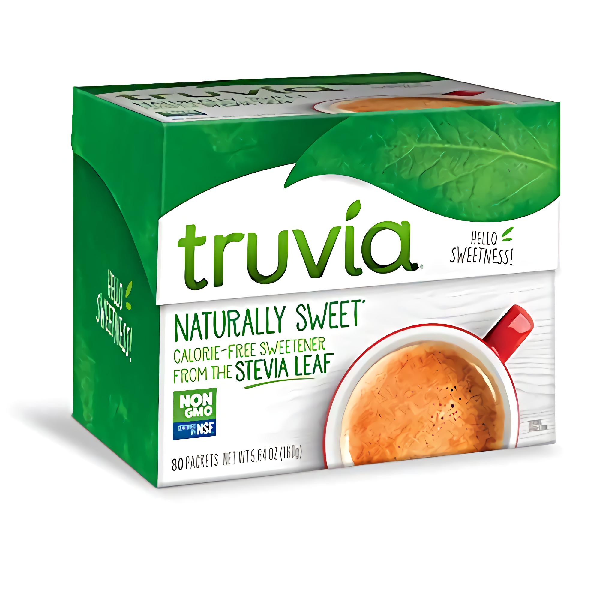 Truvia Natural Stevia Sweetener Packets, (Net Wt. 5.64 oz) (Pack of 12), 80 Count (Pack of 12)