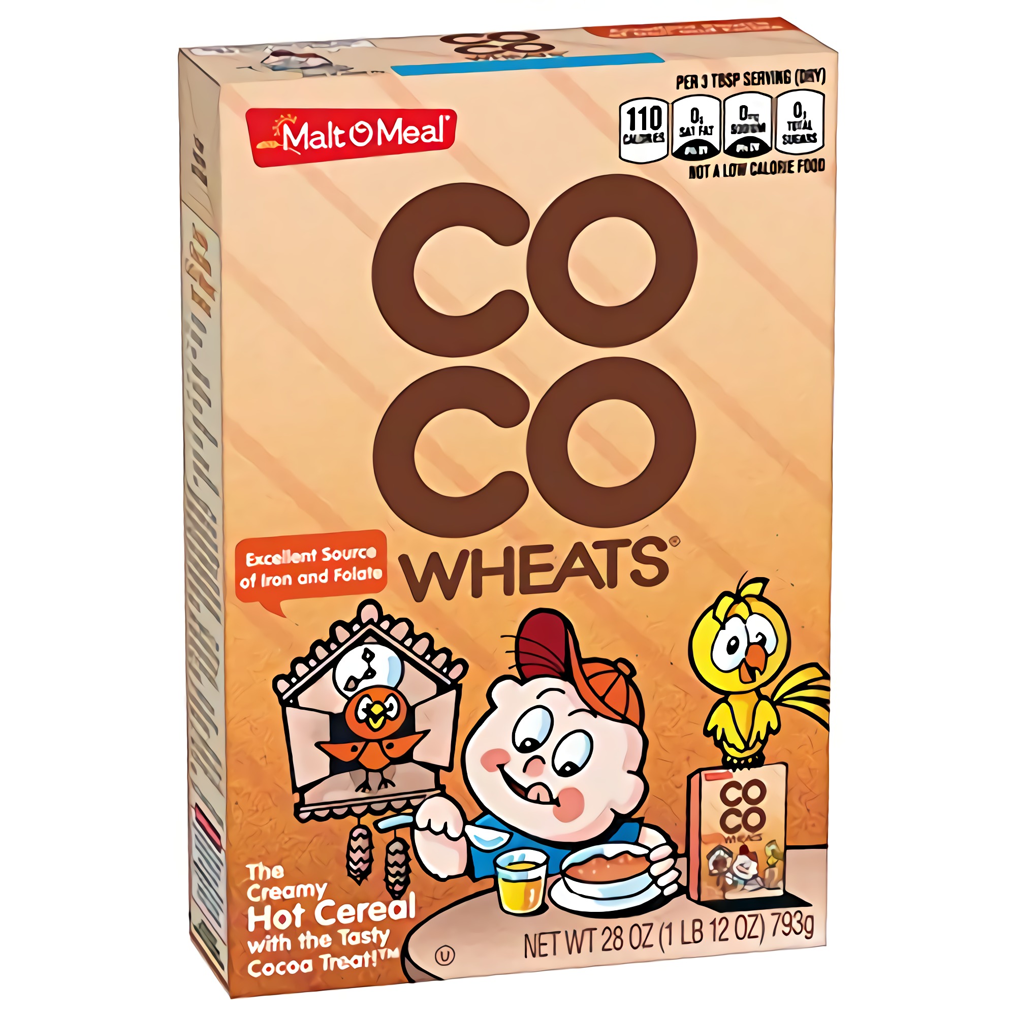 Malt-O-Meal Original Breakfast Cereal COCO Wheats Quick Cooking Kosher 28 Ounce Box Pack of 4 3