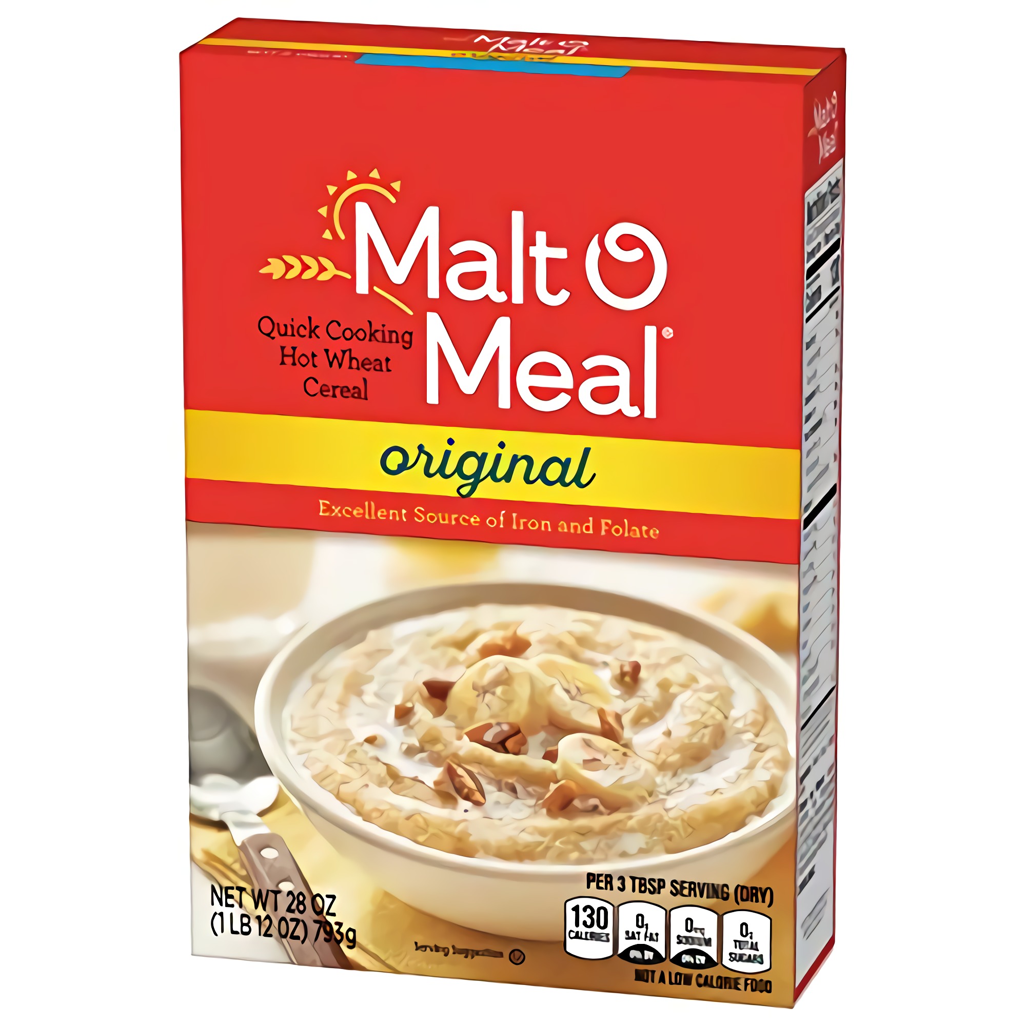 Malt-O-Meal, Original Malt-O-Meal Hot Breakfast Cereal, Quick Cooking, 28 Ounce Box (Pack of 4) 3