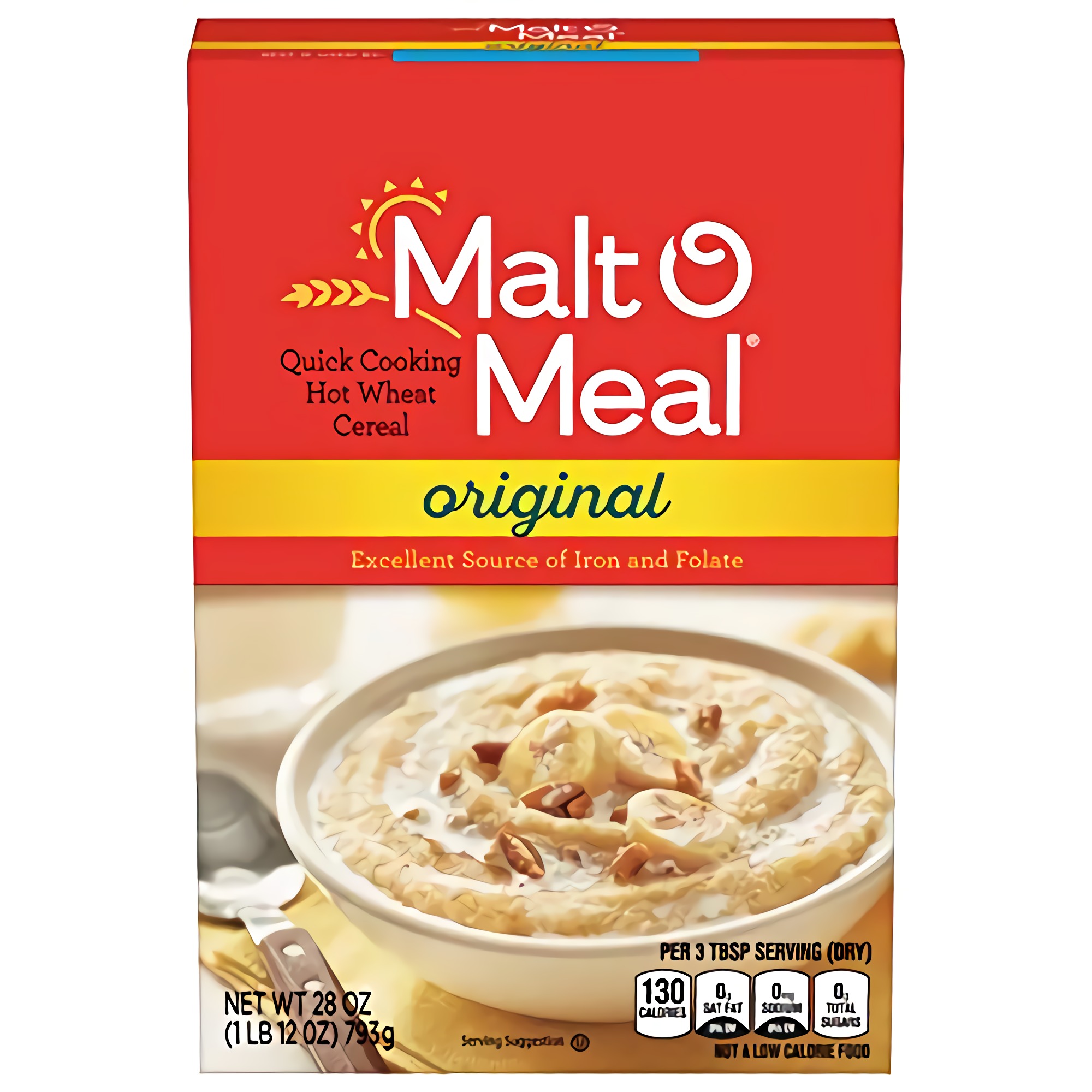 Malt-O-Meal, Original Malt-O-Meal Hot Breakfast Cereal, Quick Cooking, 28 Ounce Box (Pack of 4) 4