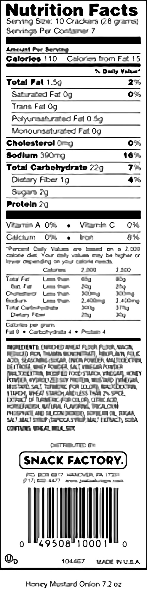 Snack Factory Pretzel Crisps, Honey Mustard & Onion, 7.2 Ounce (Pack of 12) 4