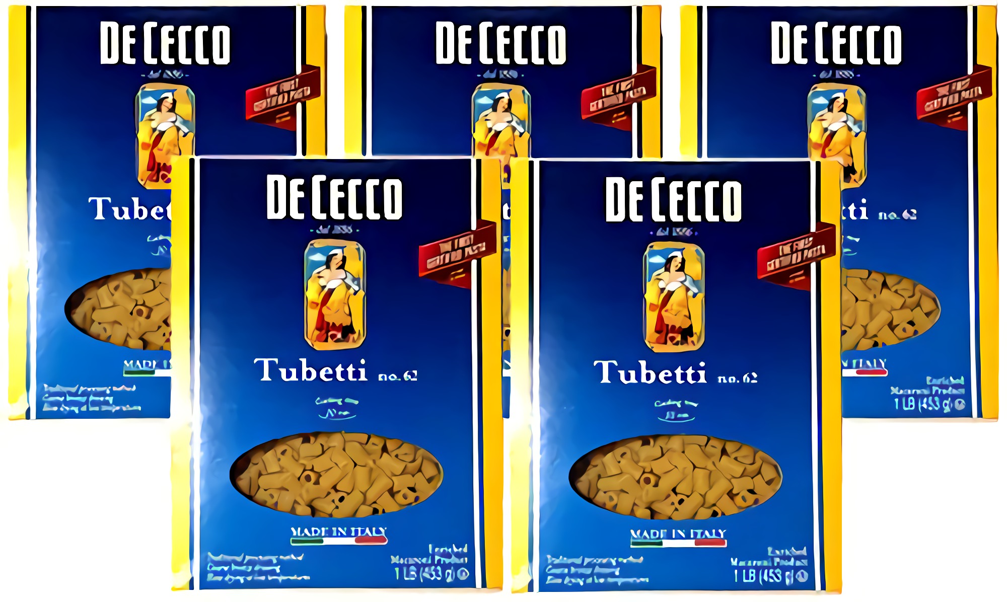 De Cecco, Tubetti No. 62 Pasta, 16 oz (Pack of 5) 2