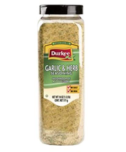 Durkee Garlic & Herb Salt-Free Seasoning - 18 oz. container, 6 per case