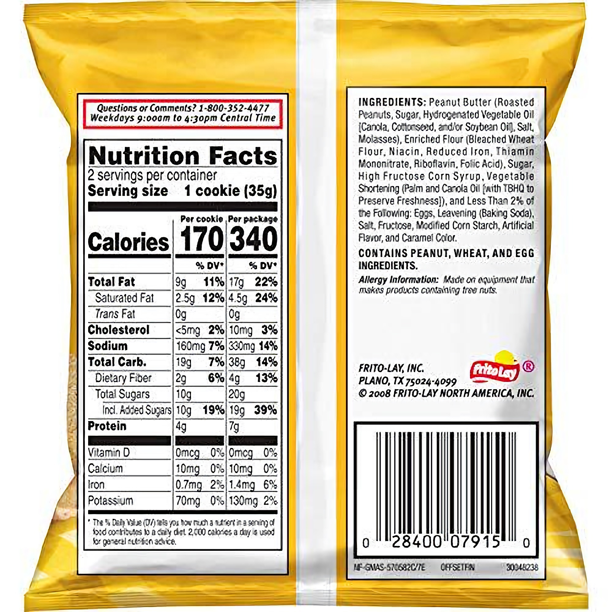 Grandma's Peanut Butter Cookies, 2.5 Ounce (Pack of 60) 4