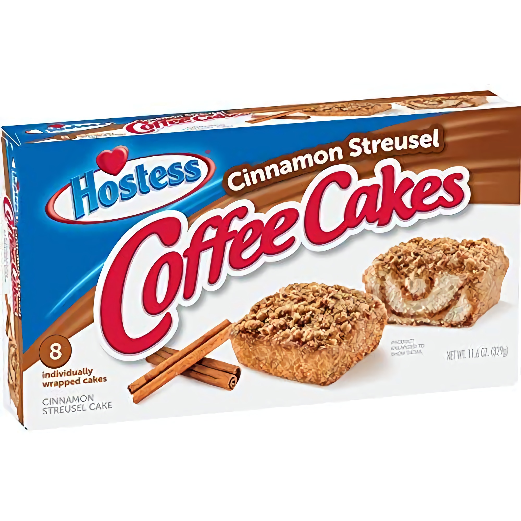 Hostess Cinnamon Streusel Coffee Cakes, Pack of 8-SET OF 2