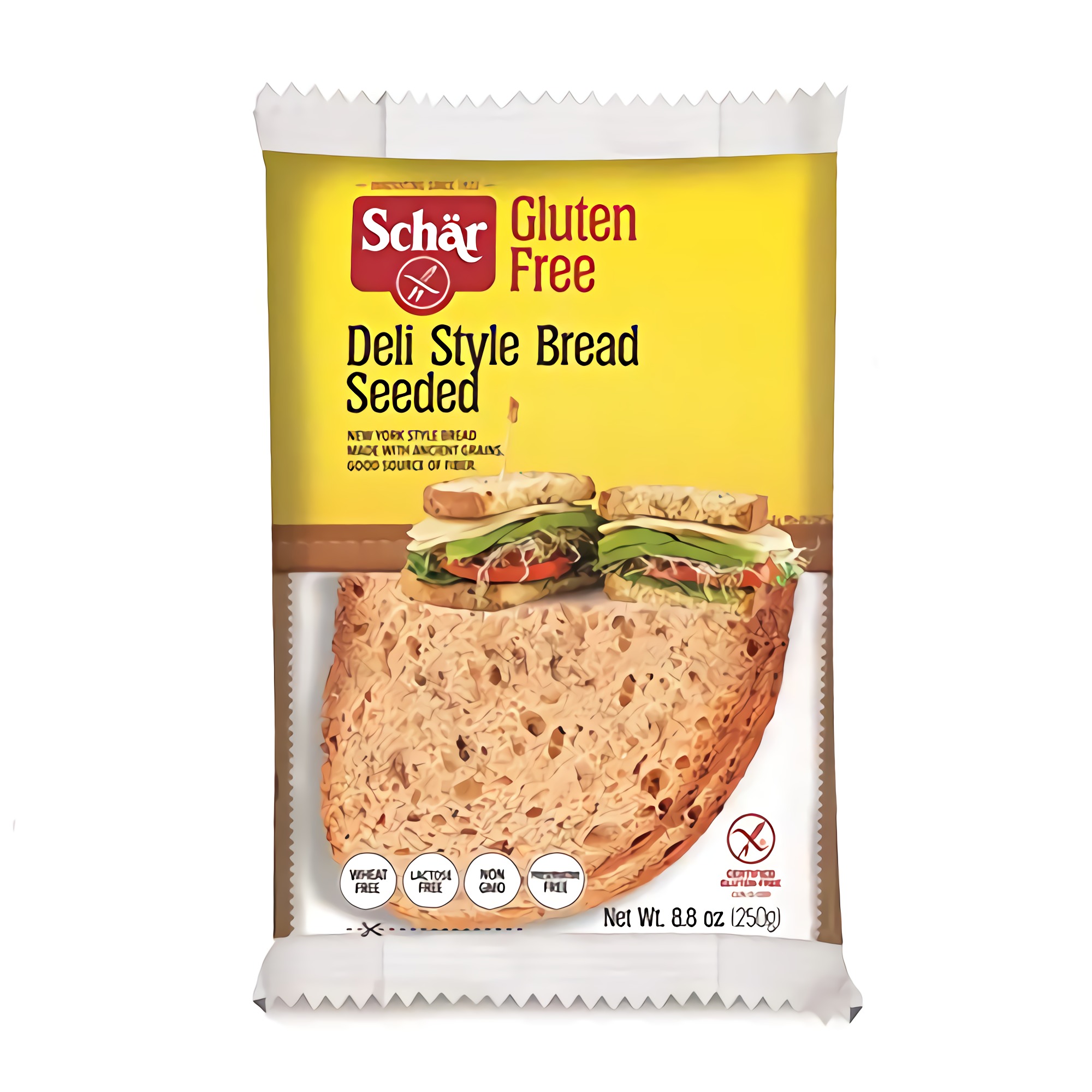 Schar Gluten Free Deli Style Sourdough Seeded Bread, 8.8 Oz Pack of 5 2