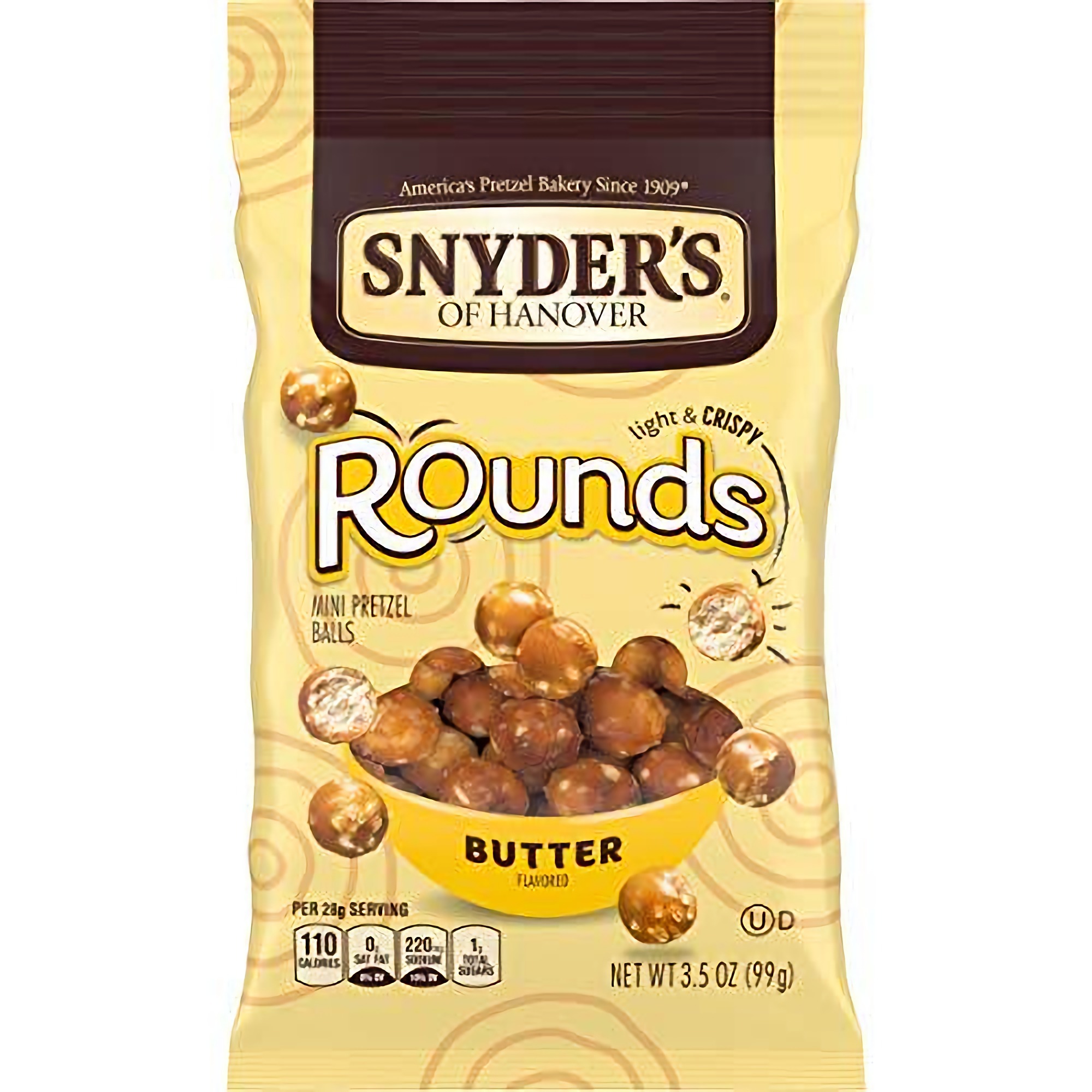 Snyder's of Hanover Pretzels, Rounds, Butter, 3.5 Ounce (Pack Of 8) 2
