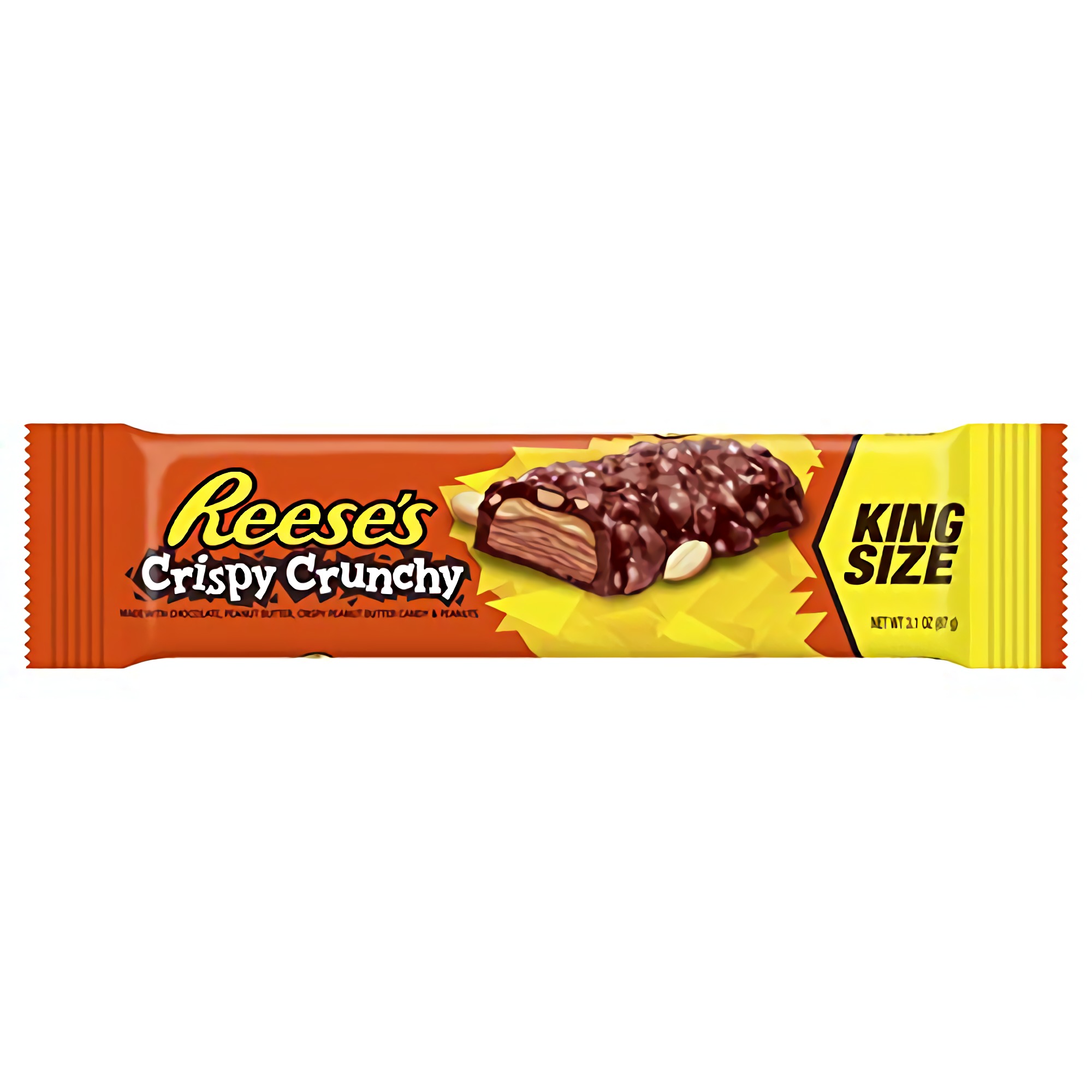 REESE'S Peanut Butter Candy Bar Crispy Crunchy Bars, King Size (Pack of 18) 2