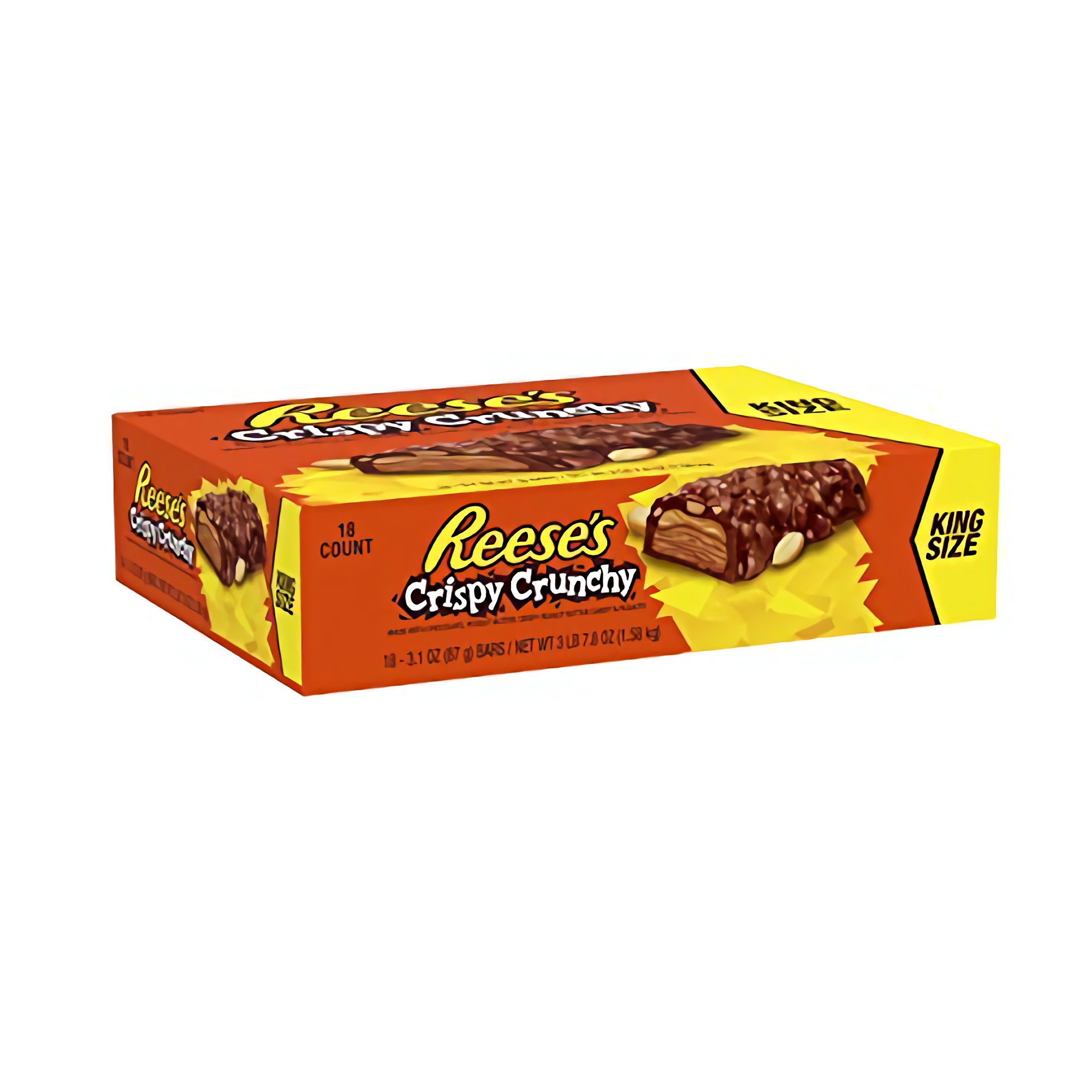 REESE'S Peanut Butter Candy Bar Crispy Crunchy Bars, King Size (Pack of 18) 4
