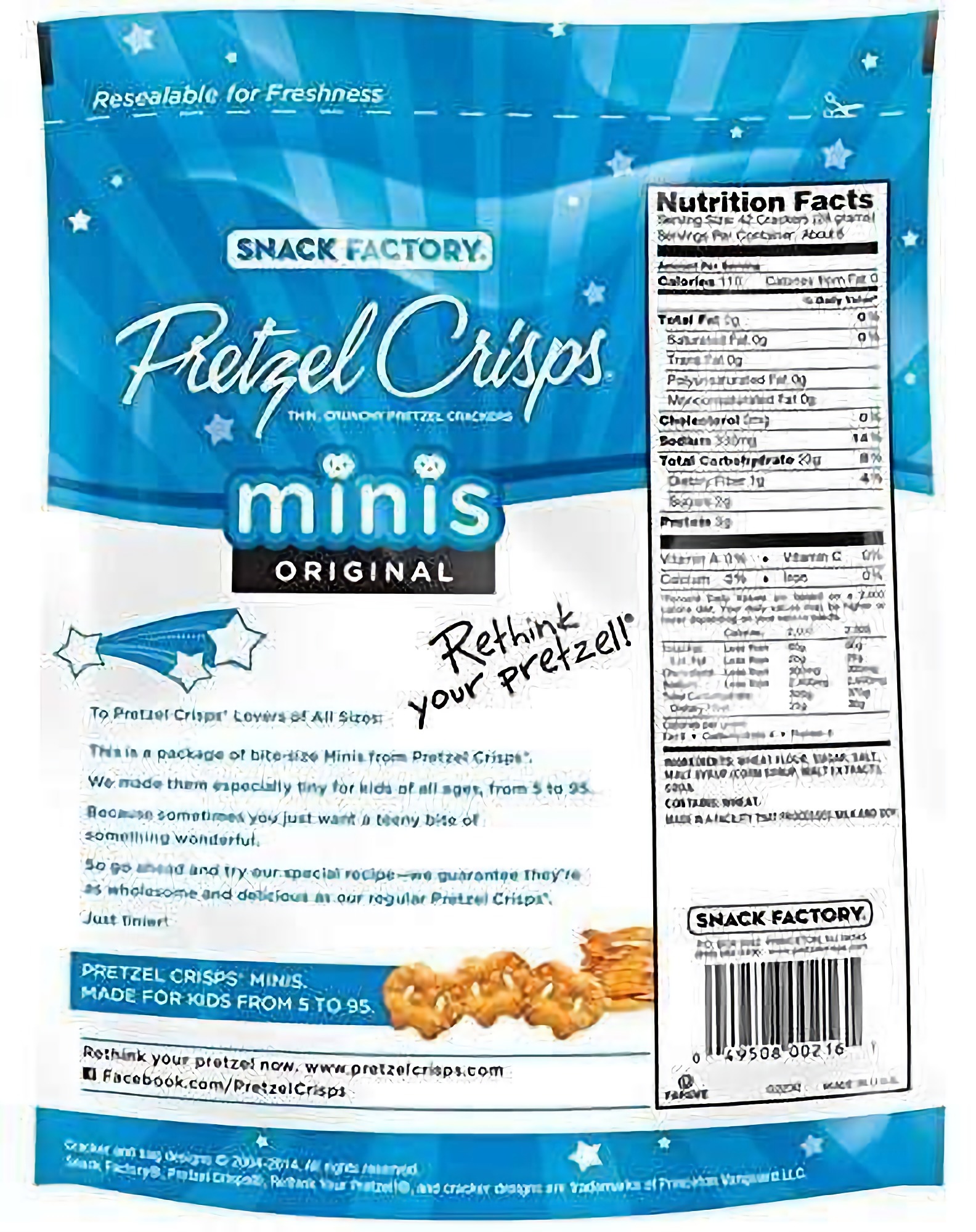 Snack Factory Pretzel Crisps, Original Minis, 6.2 Ounce (Pack of 12) 5
