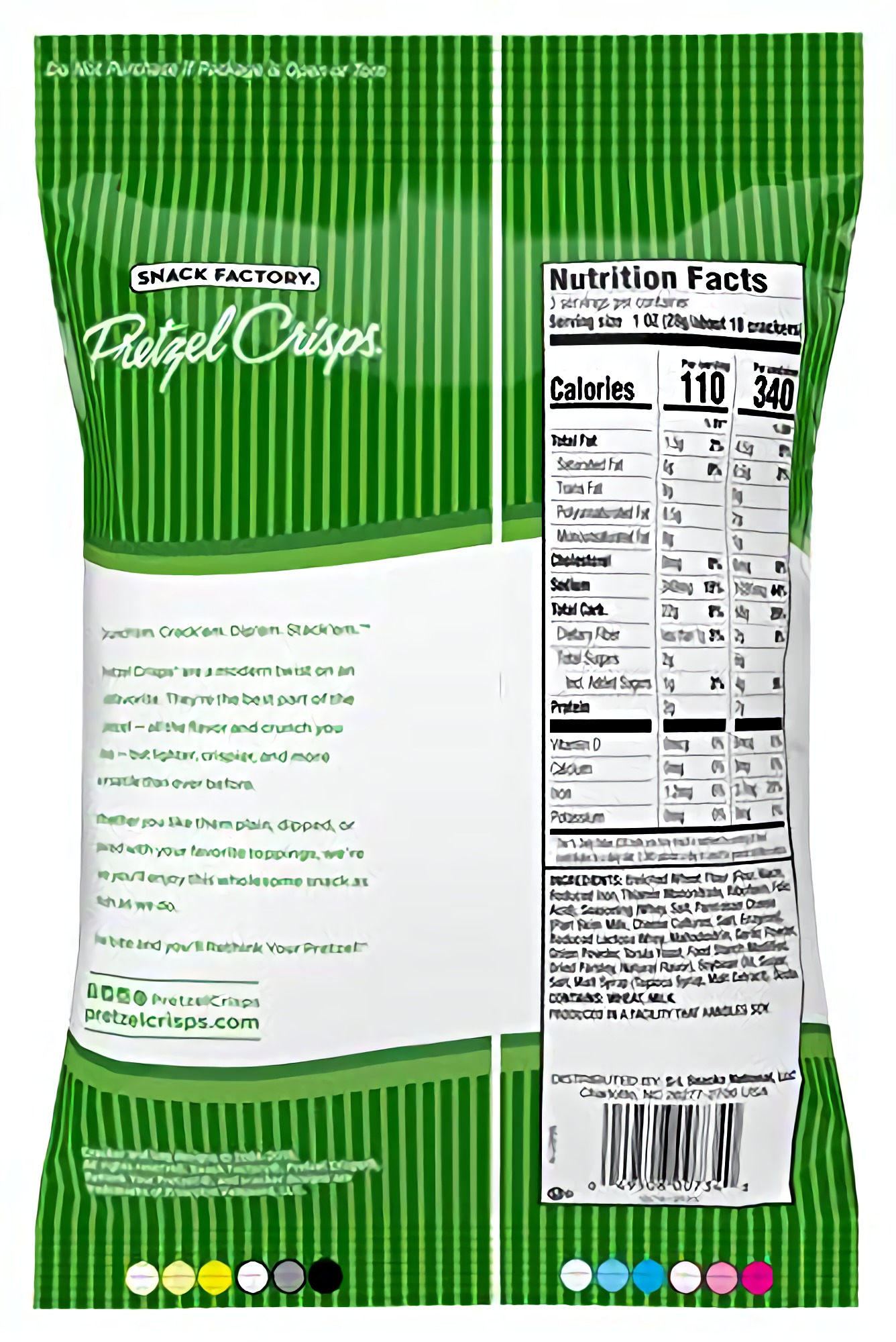 Snack Factory Pretzel Crisps Garlic Parmesan On-the-Go Bag, 3 Oz (Pack of 8) 3