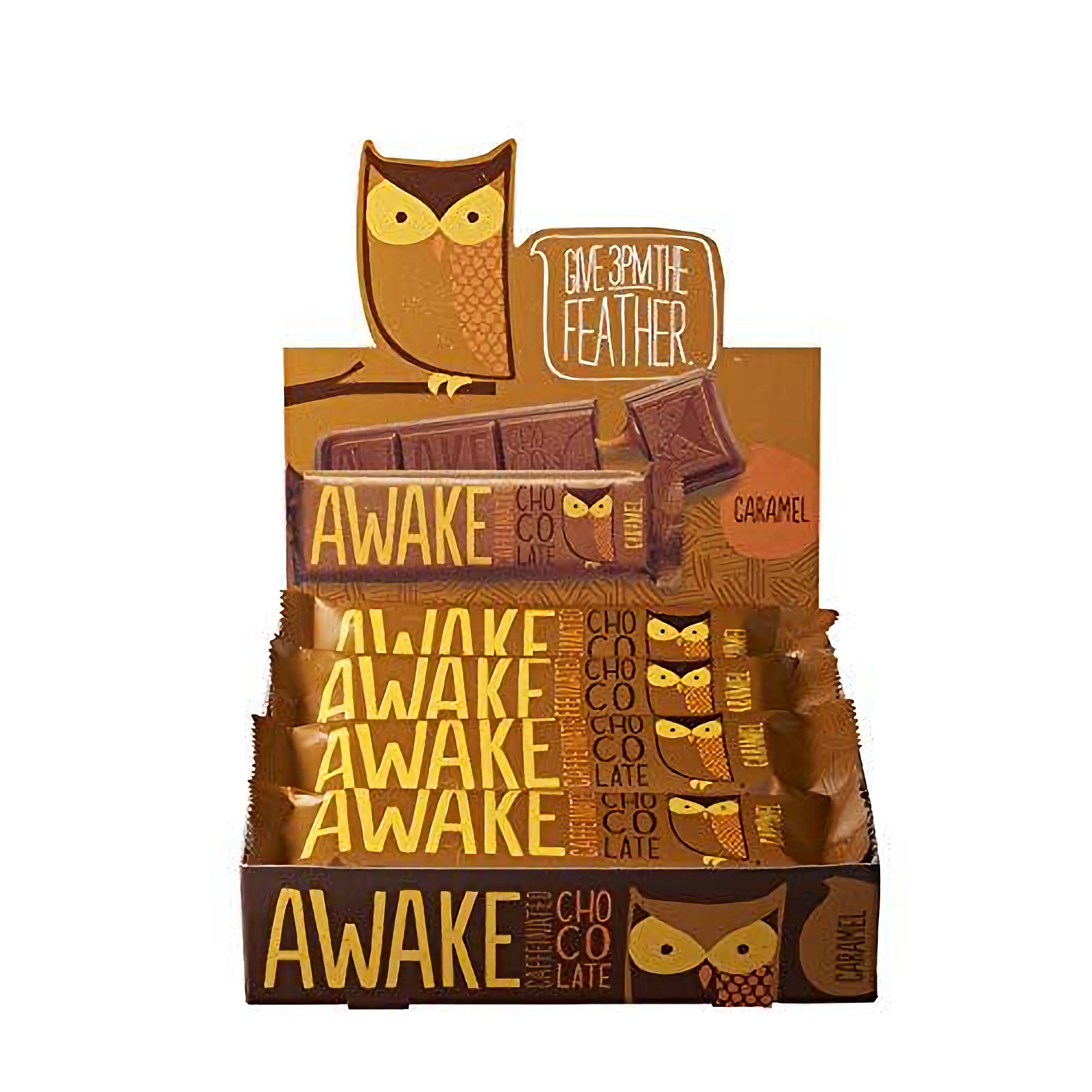 Awake Caffeinated Chocolate Energy Bar, Caramel Chocolate Energy Bar, 1 Bar Equals 1 Cup of Coffee, 12 Bars (18.6 oz) 4