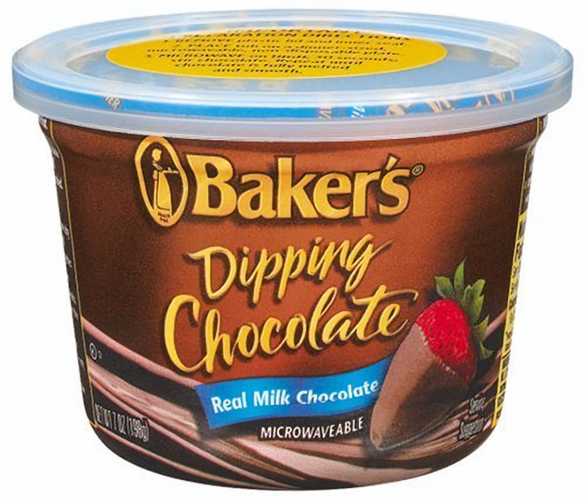 Baker's Dipping Chocolate, Milk Chocolate, 7-Ounce Microwavable Tubs (Pack of 8)