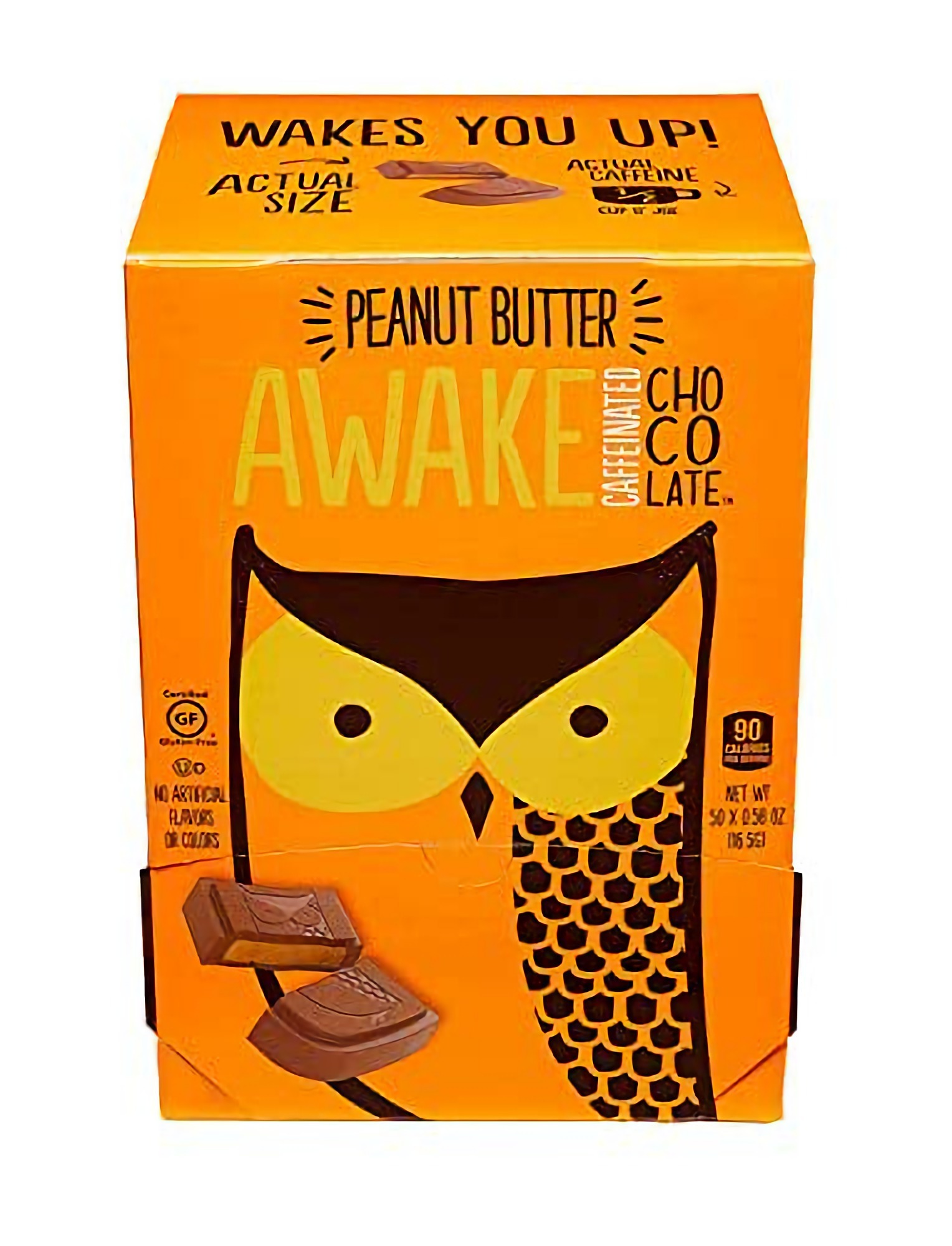 AWAKE Caffeinated Chocolate Bites, Peanut Butter Chocolate Energy Snack, 1 Bite Equals 1/2 Cup of Coffee, 50 Bites 3
