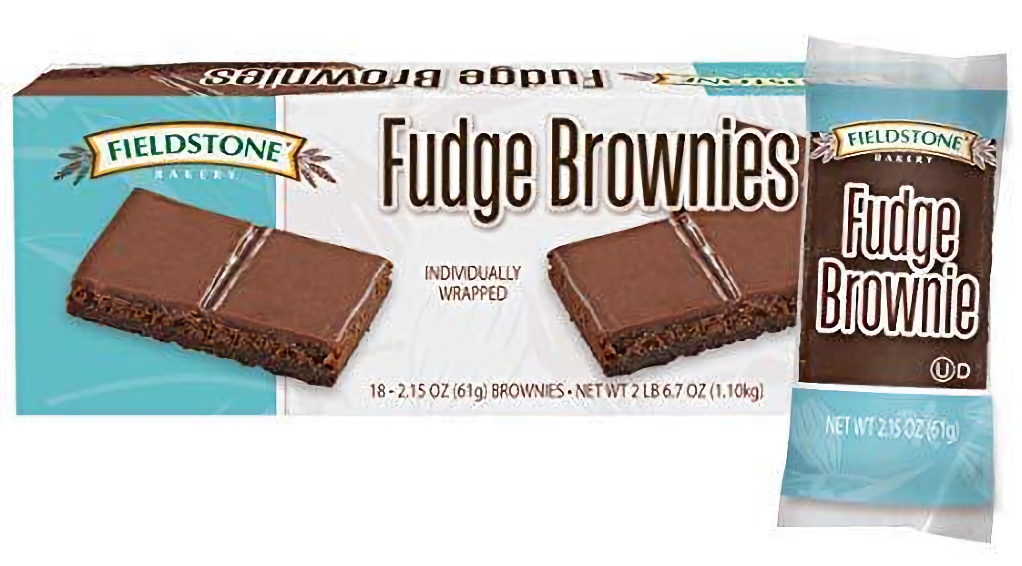 Fieldstone Bakery 54 Individually Wrapped Brownies, Chocolate