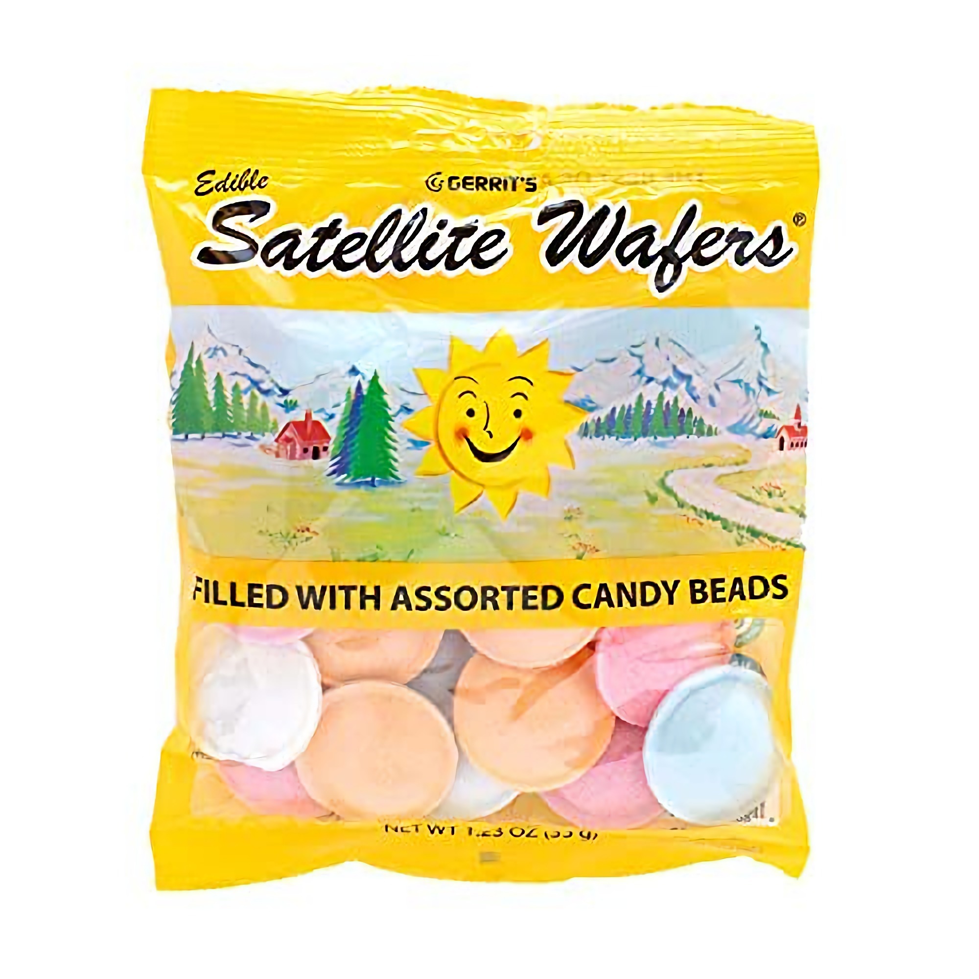 Gerrit's Satellite Wafers, Original with Candy Beads, 1.23-Ounce-Bags (Pack of 12) 2