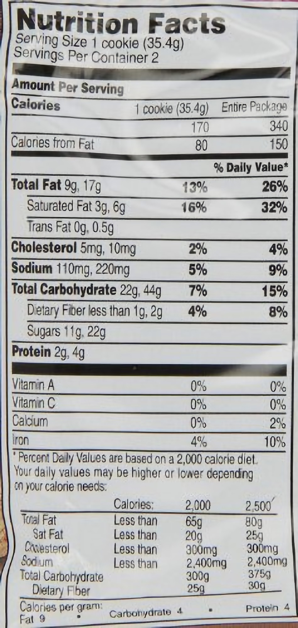 Grandma's Chocolate Chip Cookies - 33 Pks - Total 66 Cookies 4